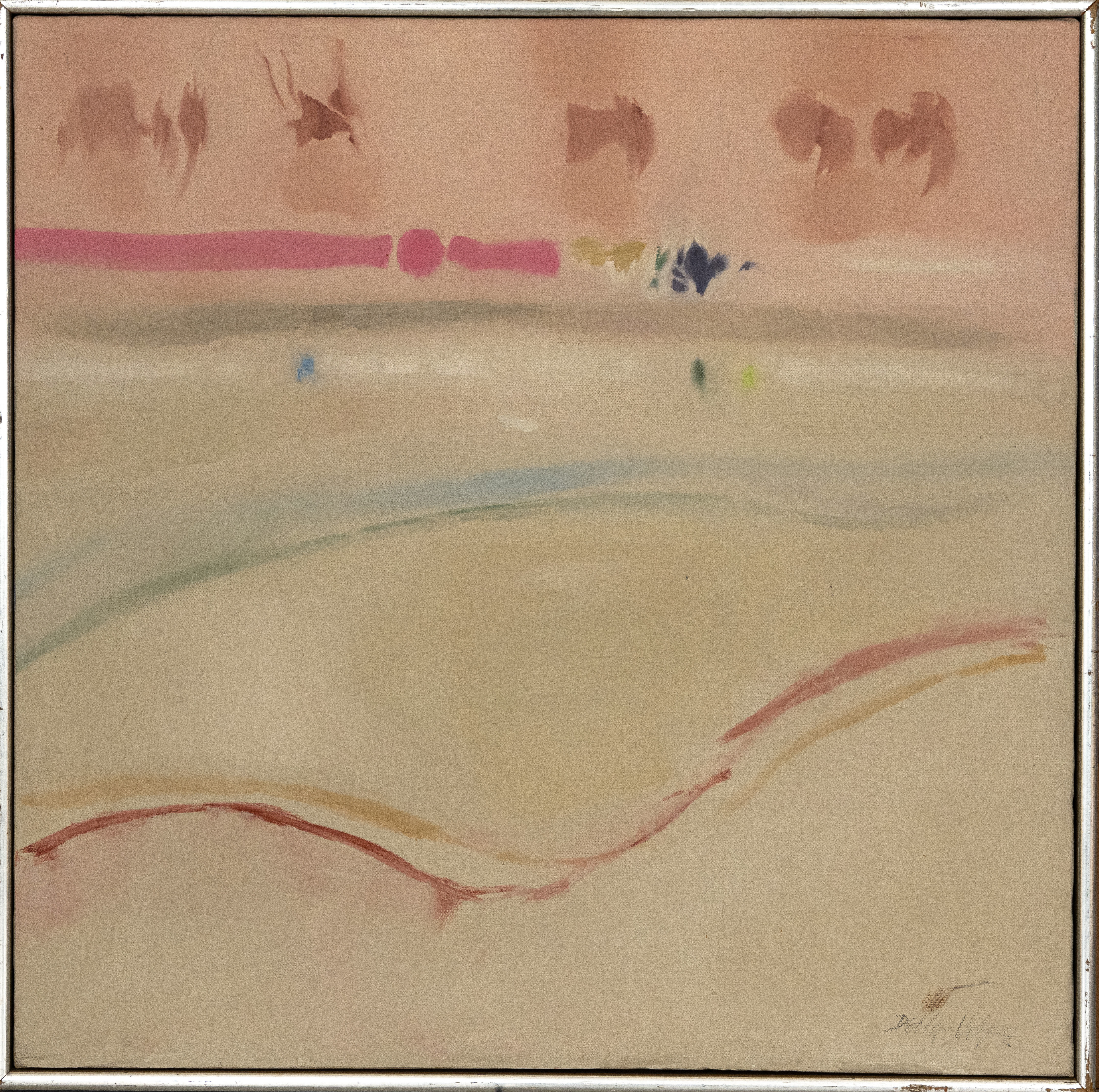 "Flat Beach + Clouds" 18x18, o:c slr.j