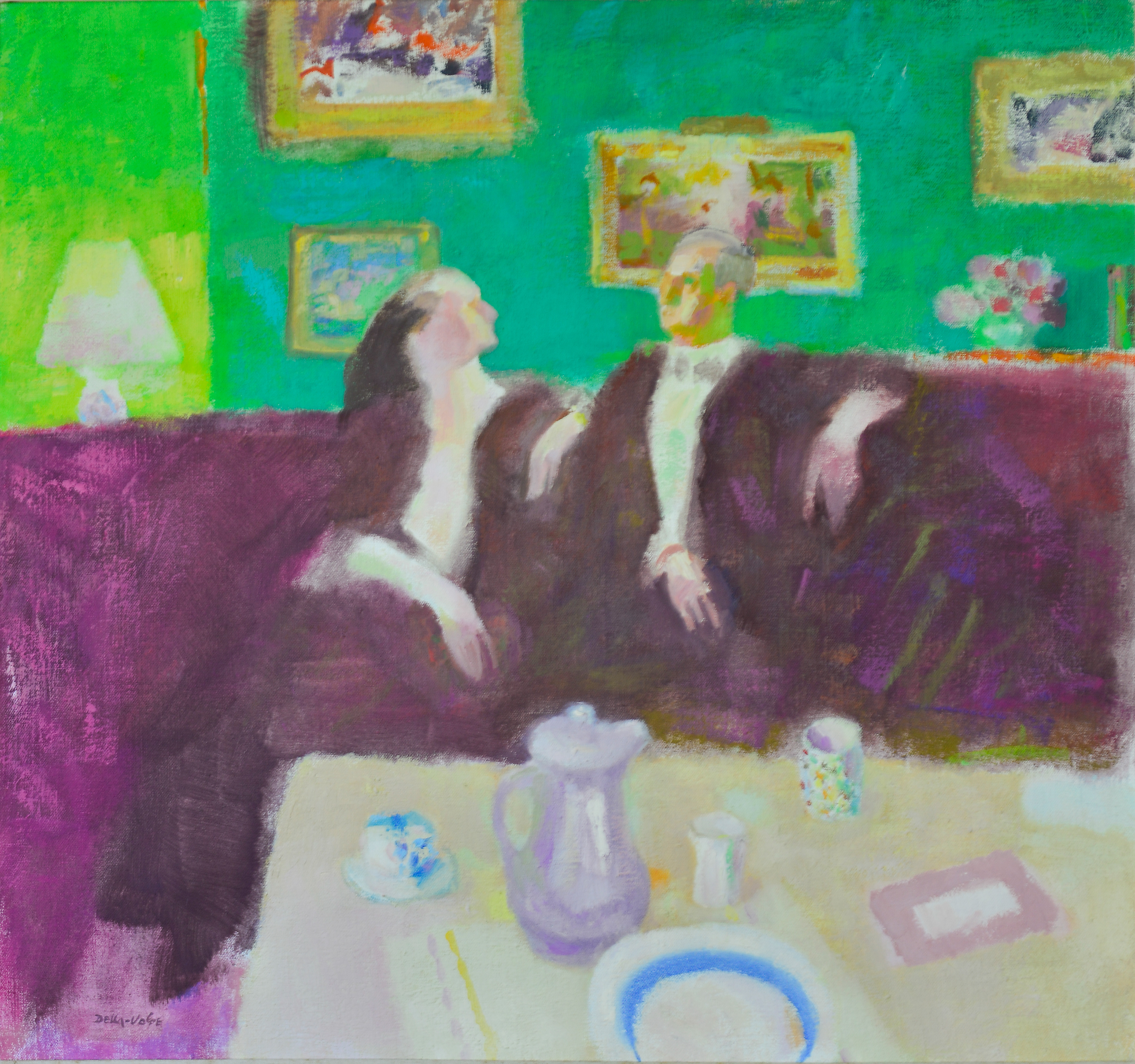 "After the Theatre" 28x30 o/c (2000)