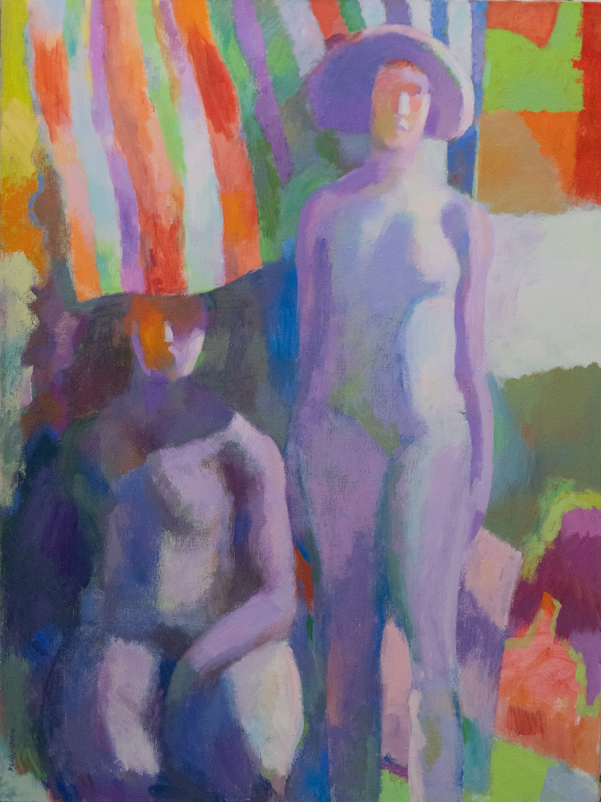 "Two Swimmers" 48x36,oil/c,sll