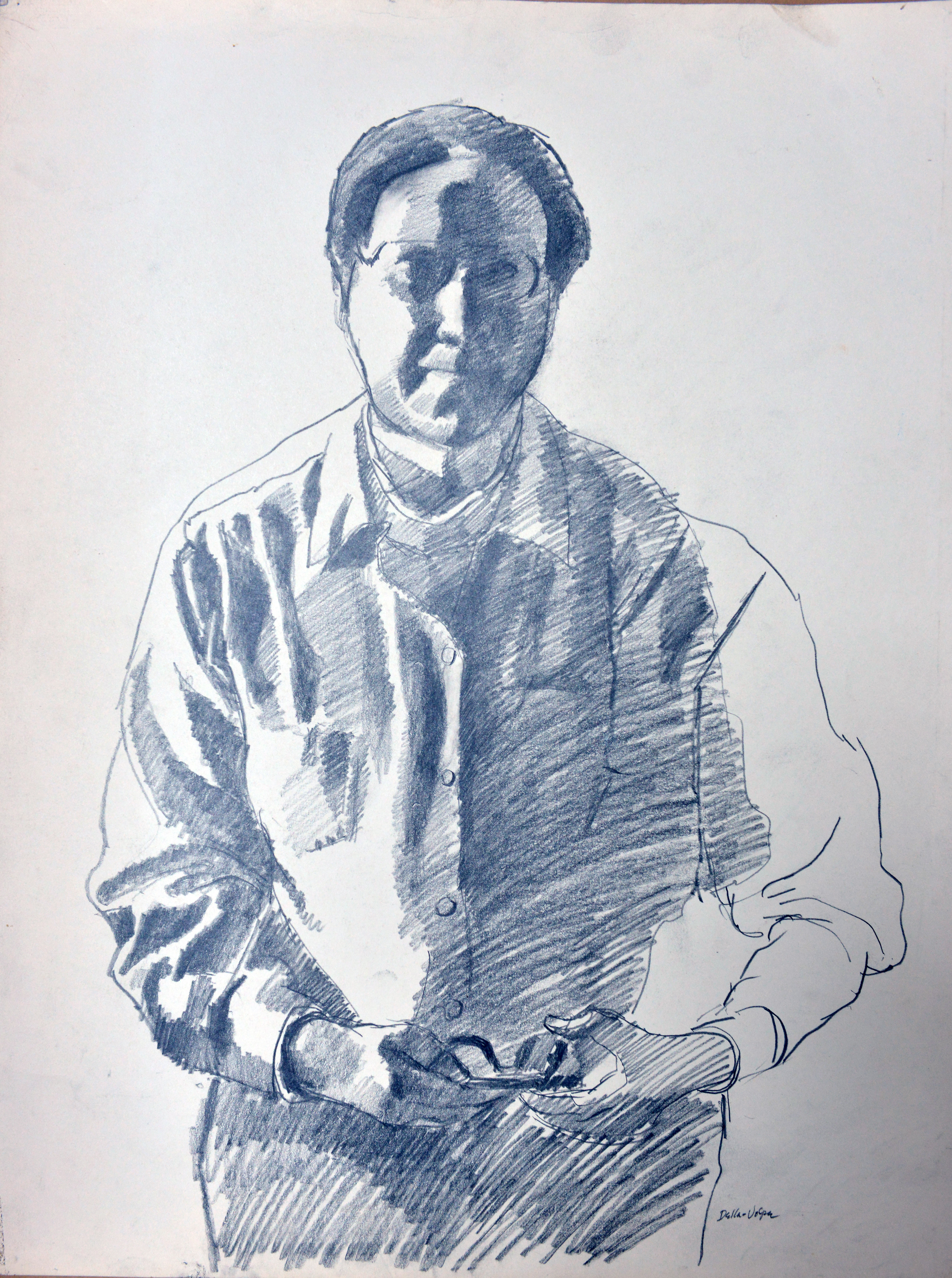 MAN WITH GLASSES  PENCIL BRISTALBOARD