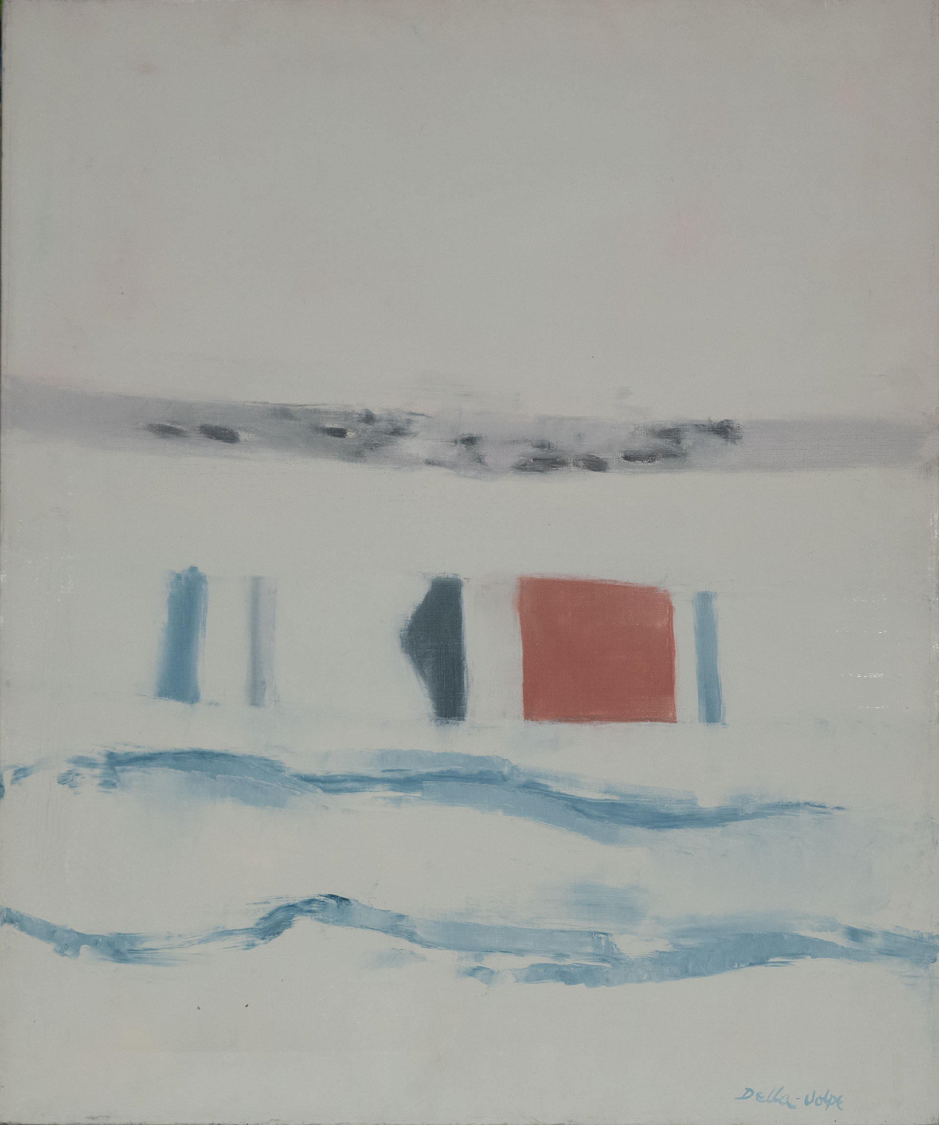 "Fences and Deep Trenchs" 24x20, o/c, slr ( 1968)