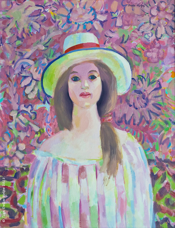 "Young Woman with Light Hat" 