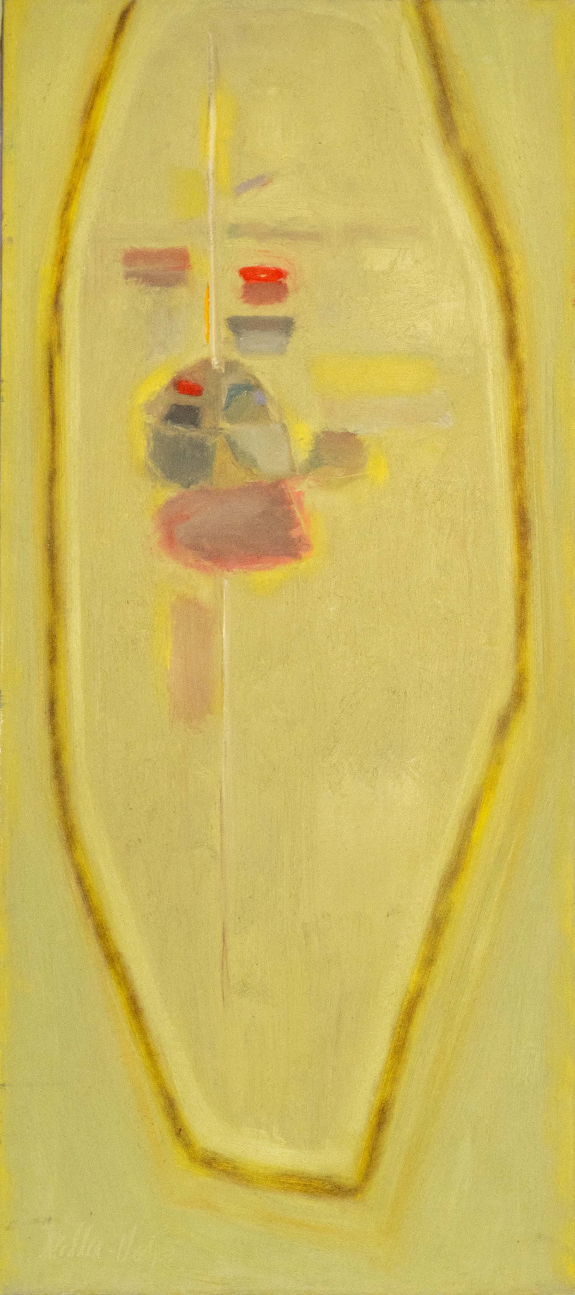 "Sailboat Moored", 16x36, o:c, sll 