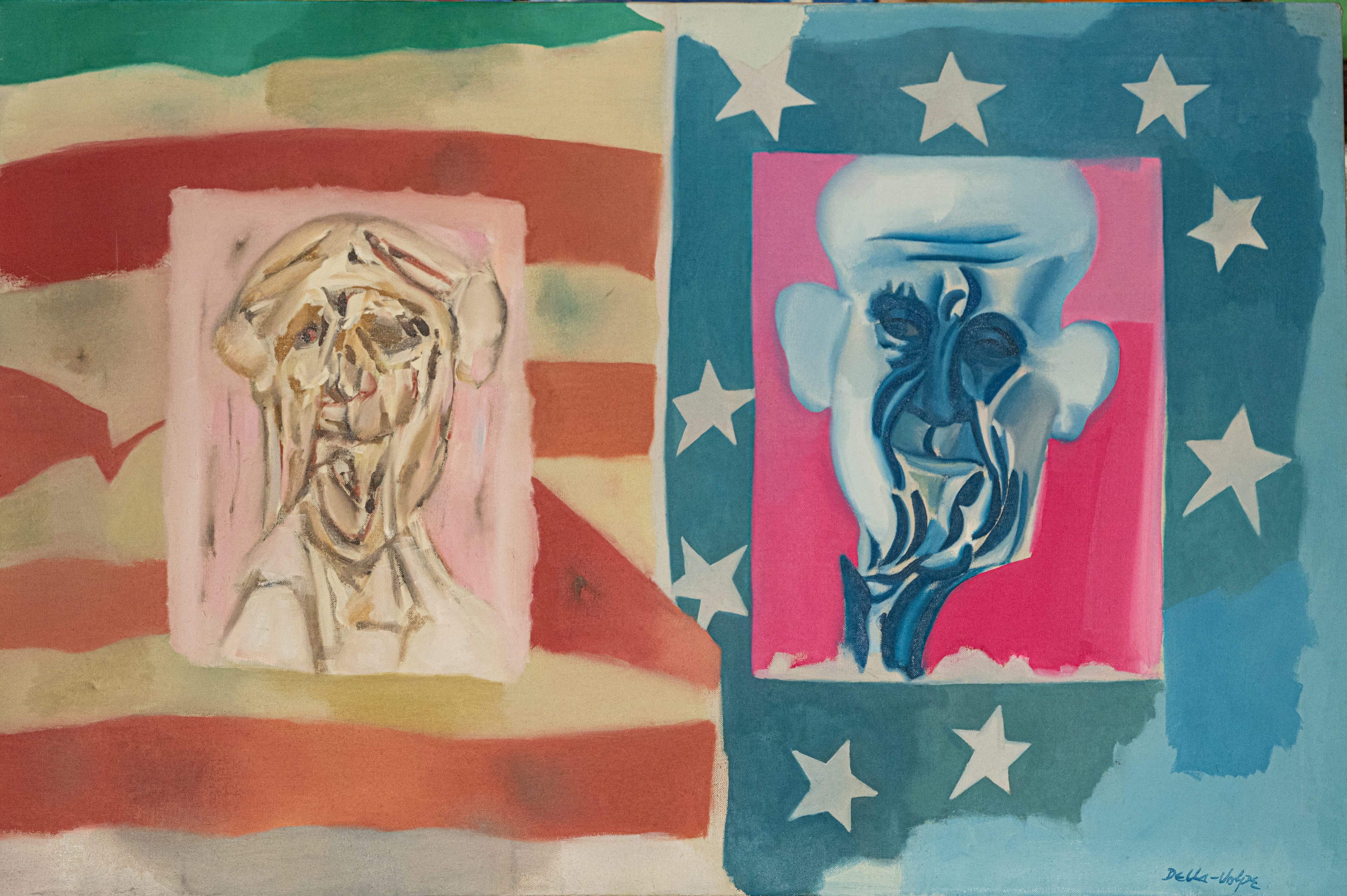 "The Old Flag" , 24x36, o/c, slr, 1(1972)