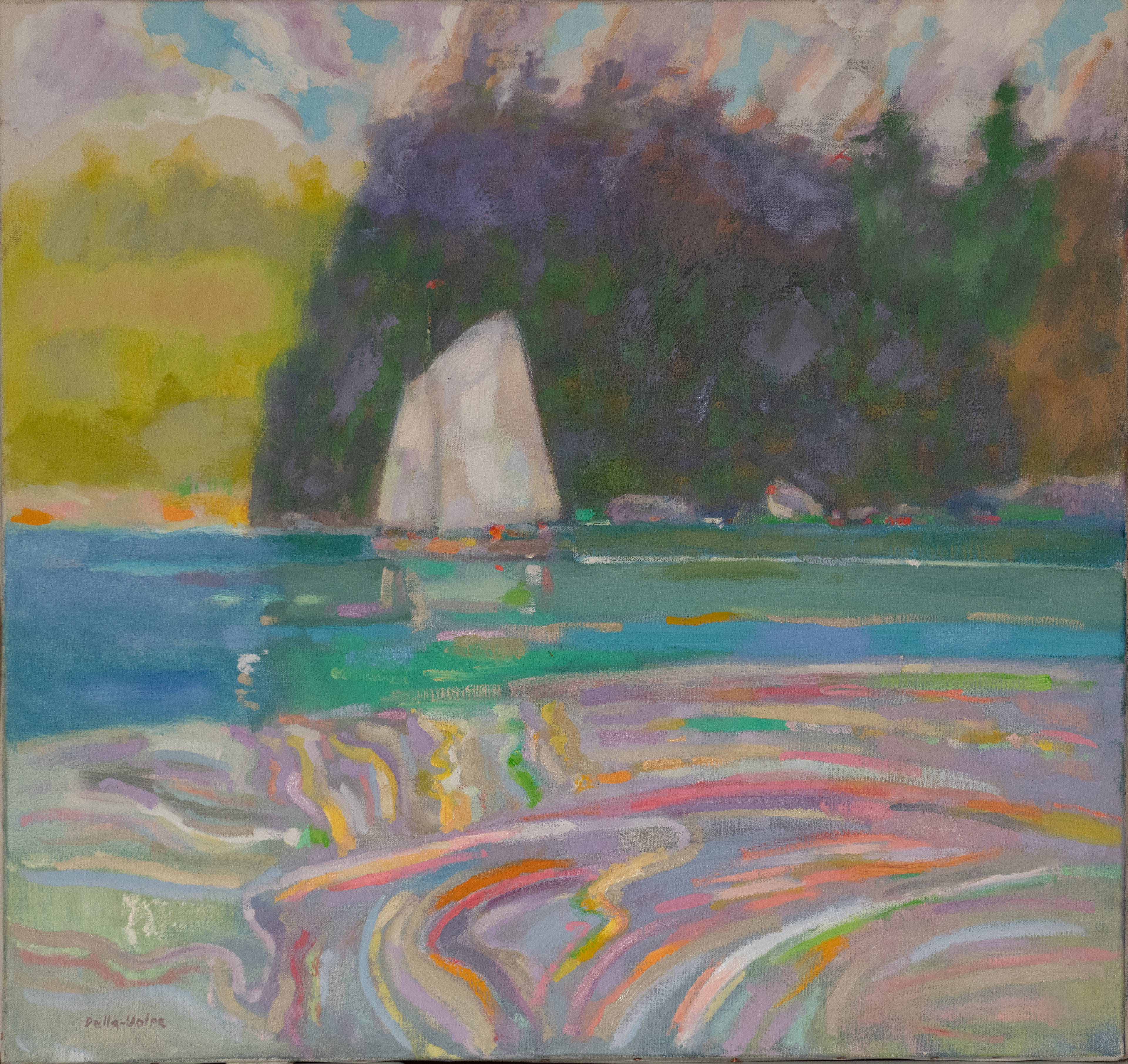 Mountain Lake  oc 28x30 