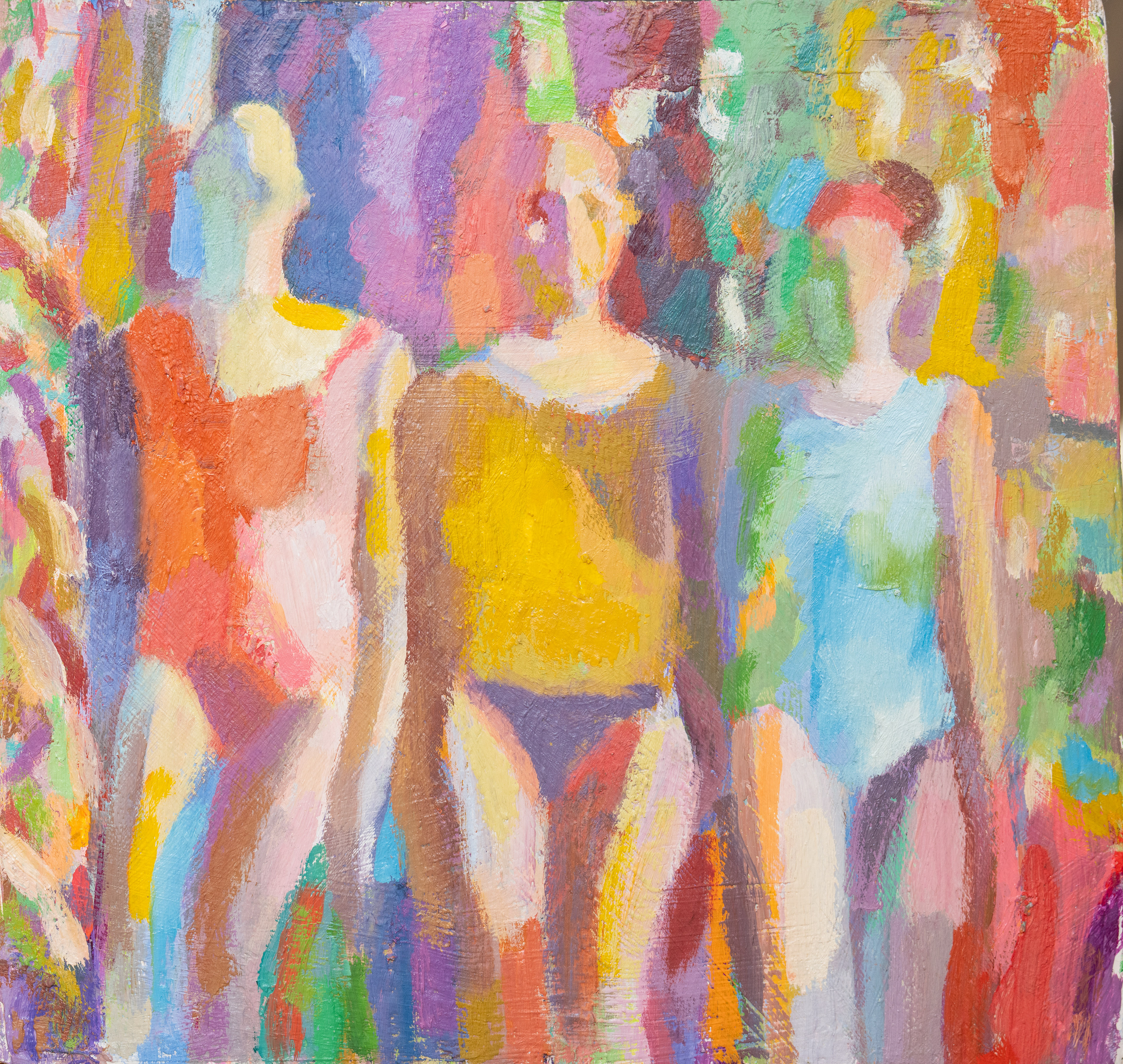 Three Swimmers  12x13 o/b 