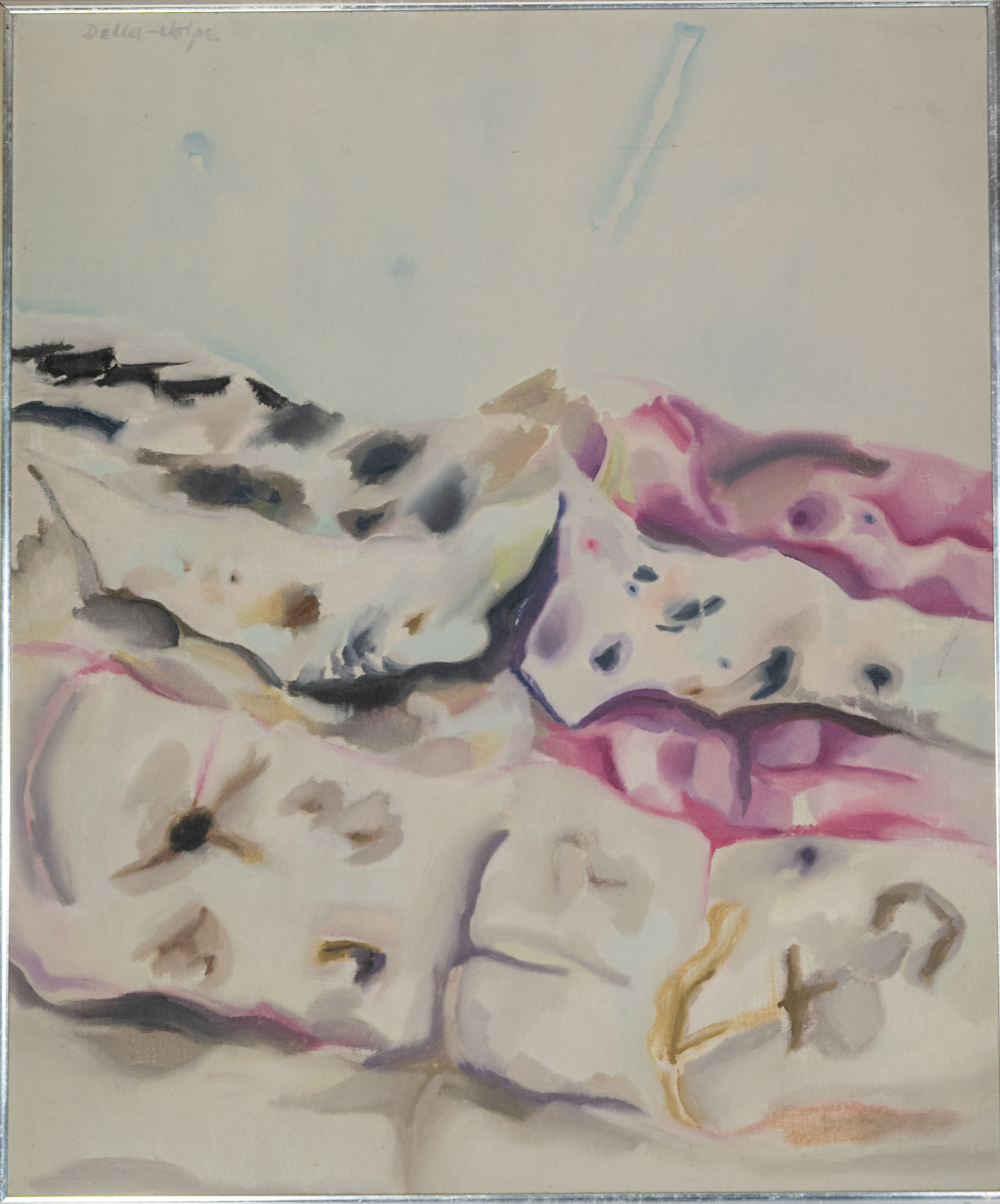 "Oyster Shells" , 24x20, o:c, sul , framed ( 1973)  