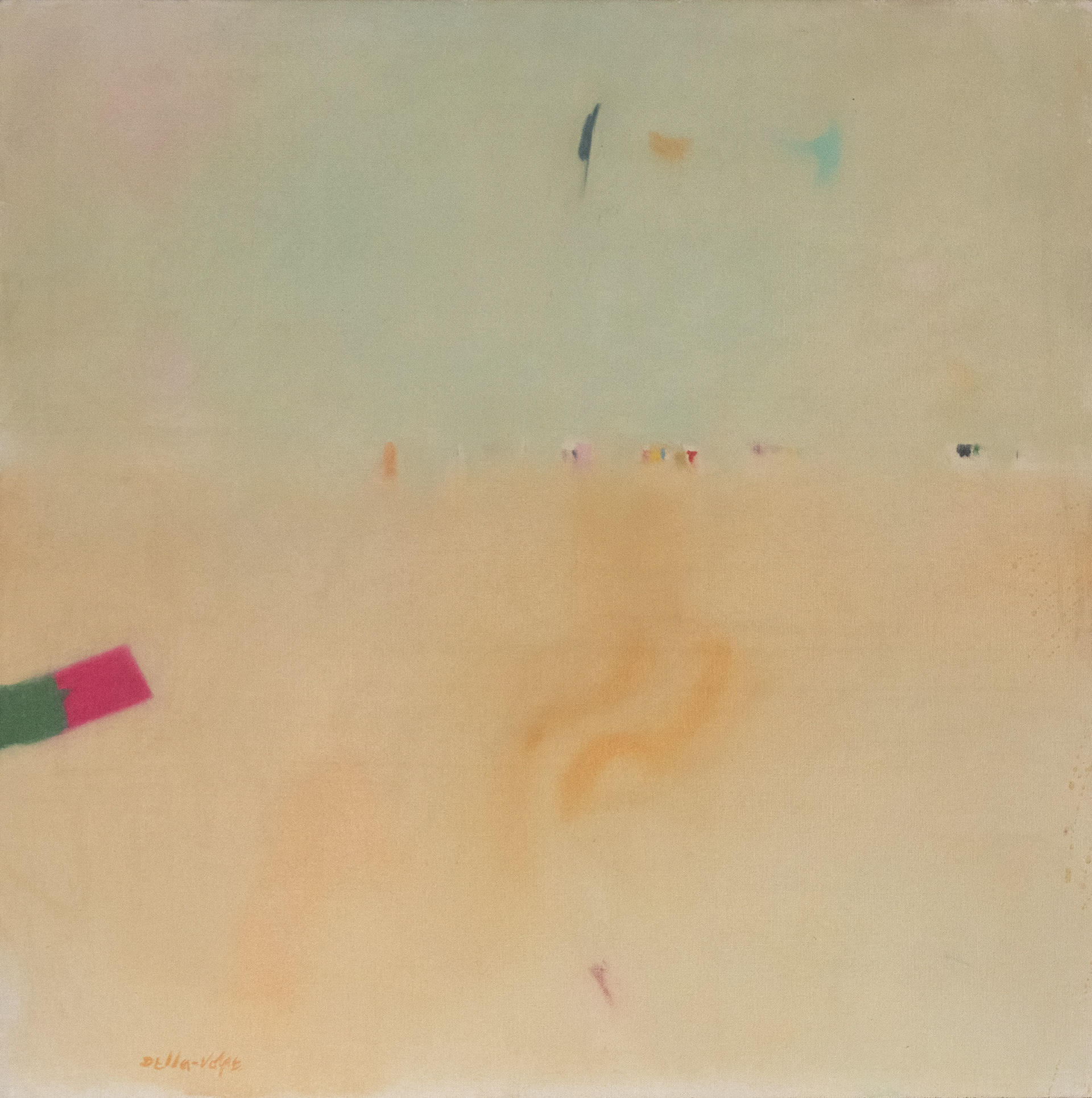 "Pink and Green Towel", o/c, 28x28, sll, (1977)