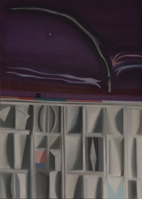 "Sand Fences at Night" o/c, 36x26