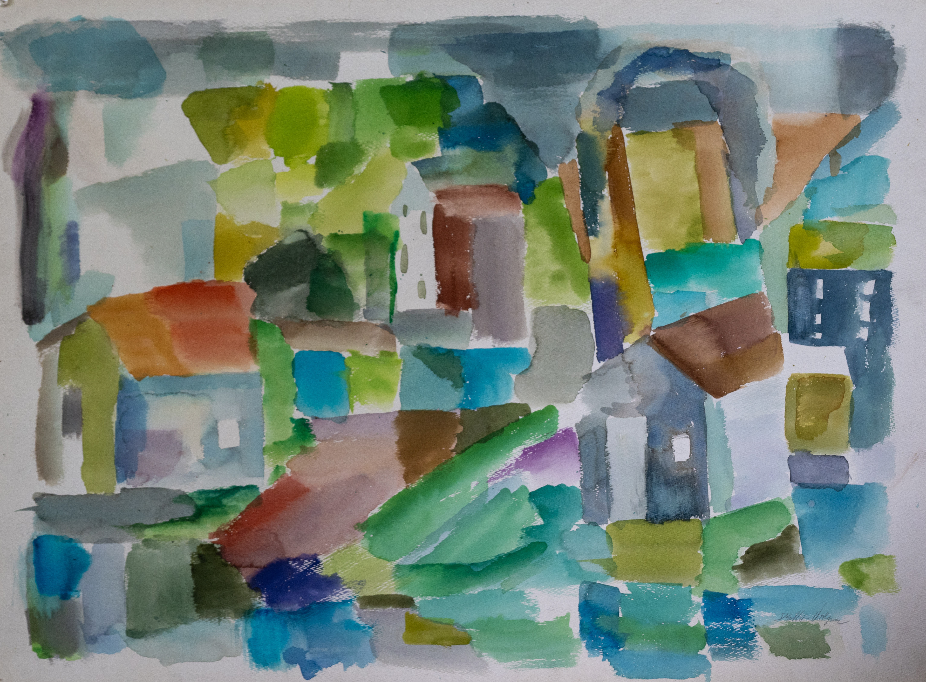 "Buildings" wc/paper 22x30 slr