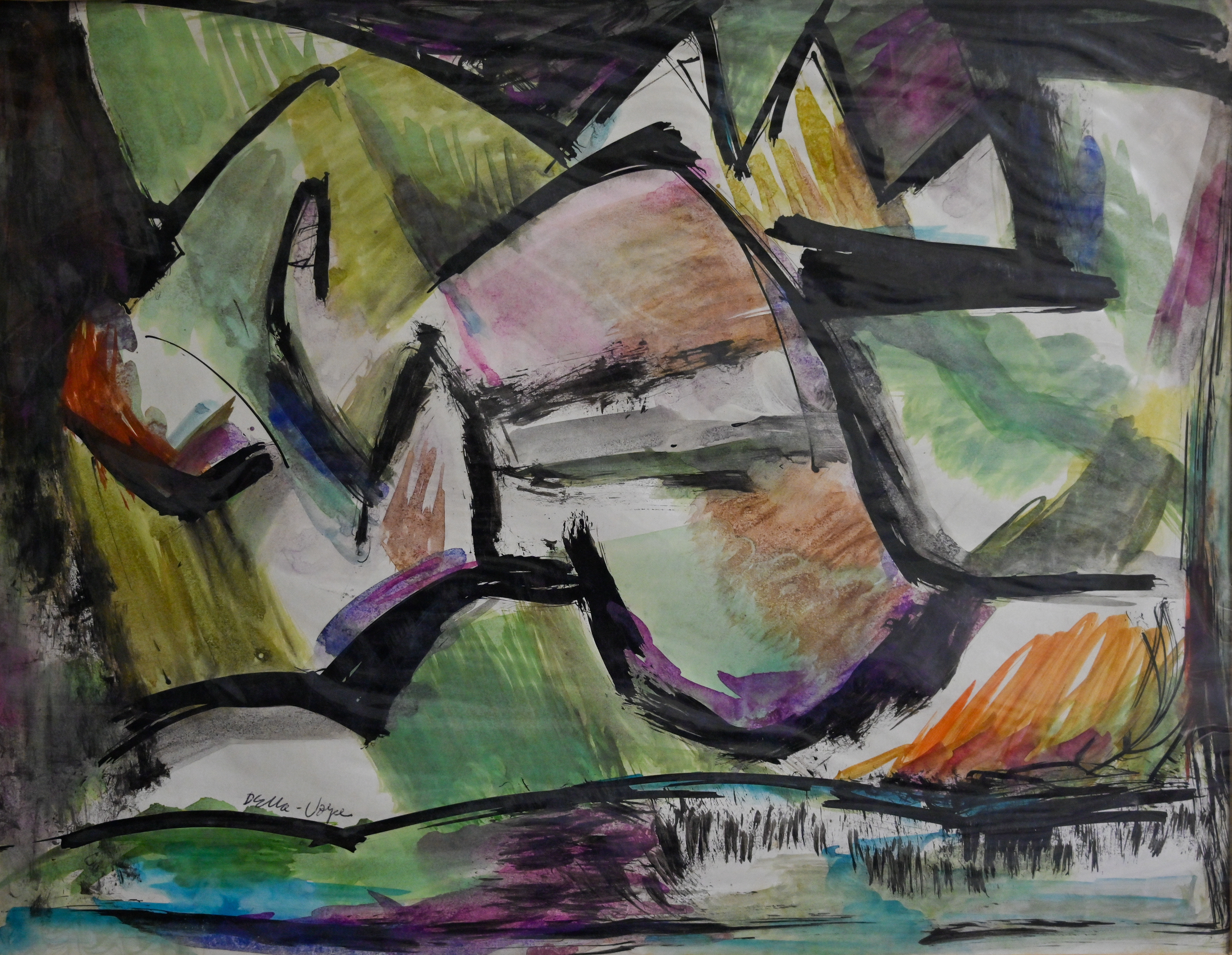 Sleeping Figure  watercolor/ink/paper