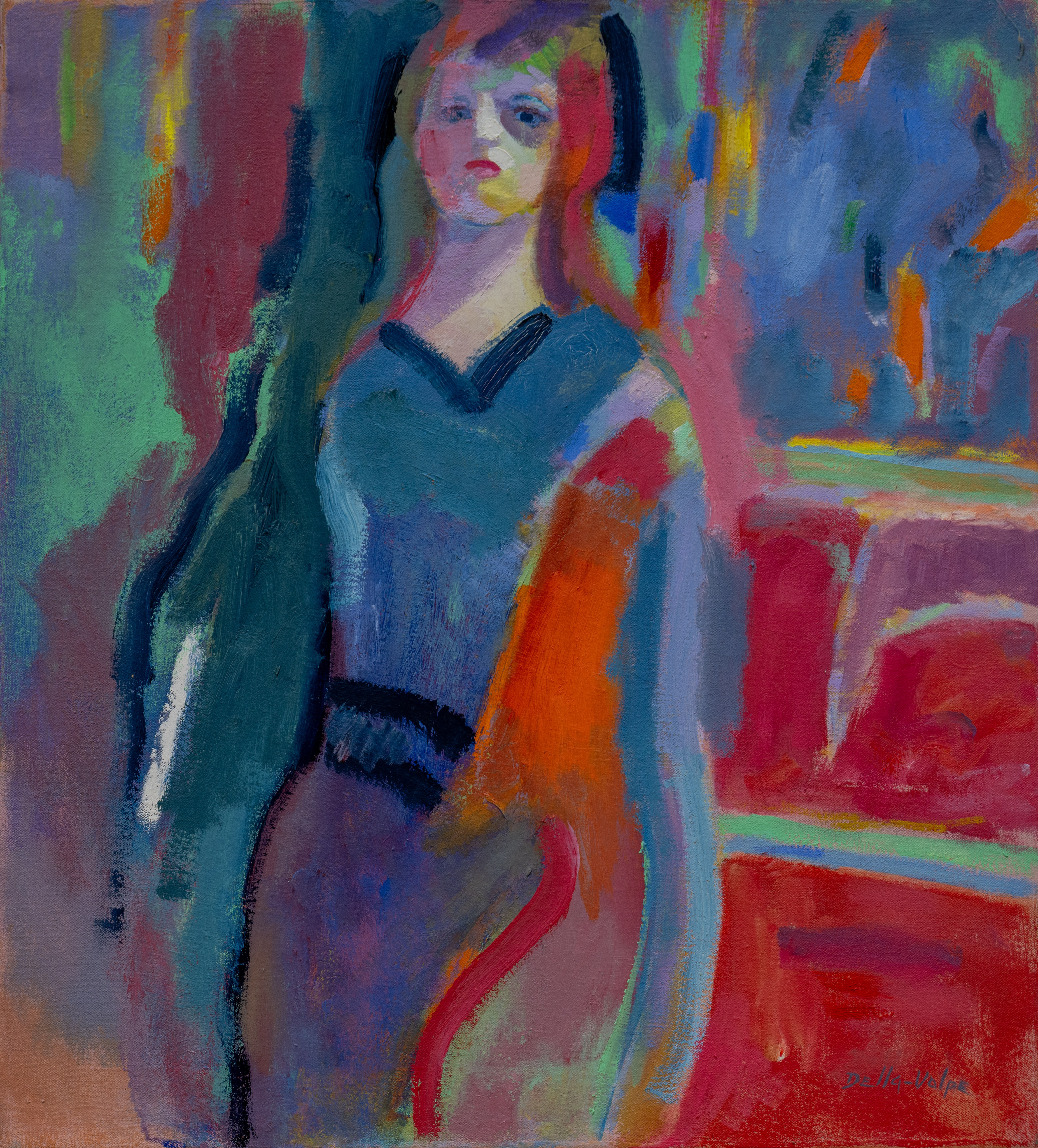 "Girl in Blue V-Neck" 22, 20, o/c, slr