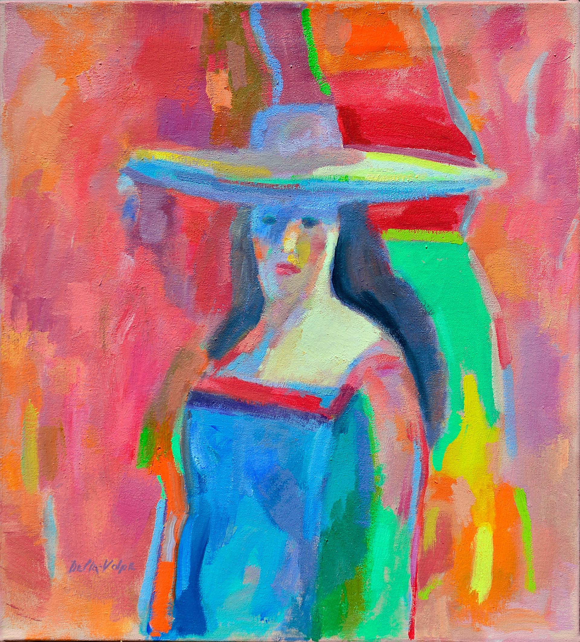 "Sun Hat" oil/canvas , 22x20