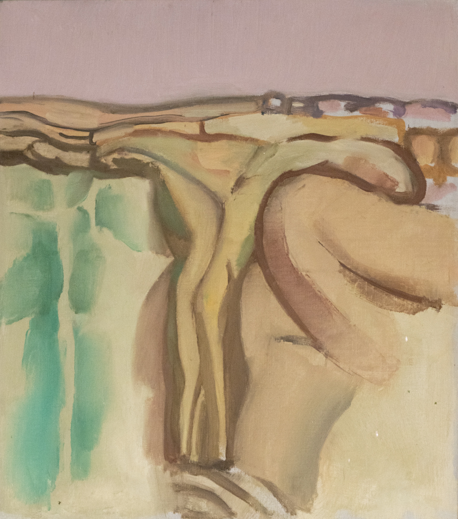 "Tide Trench" 18x16, o/c, unsigned, 