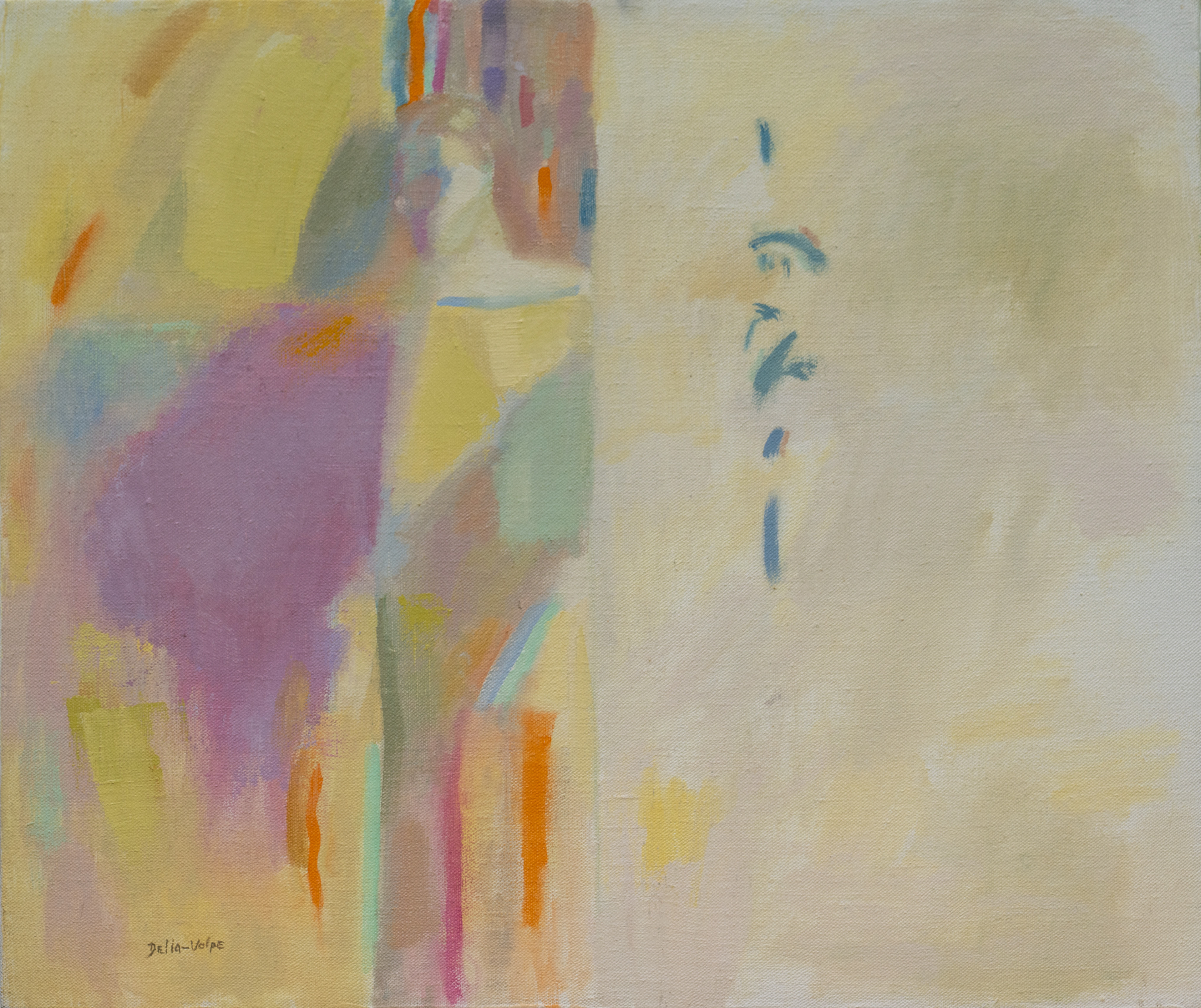 "Figure Behind Painting" 22x26, o/c, sll 