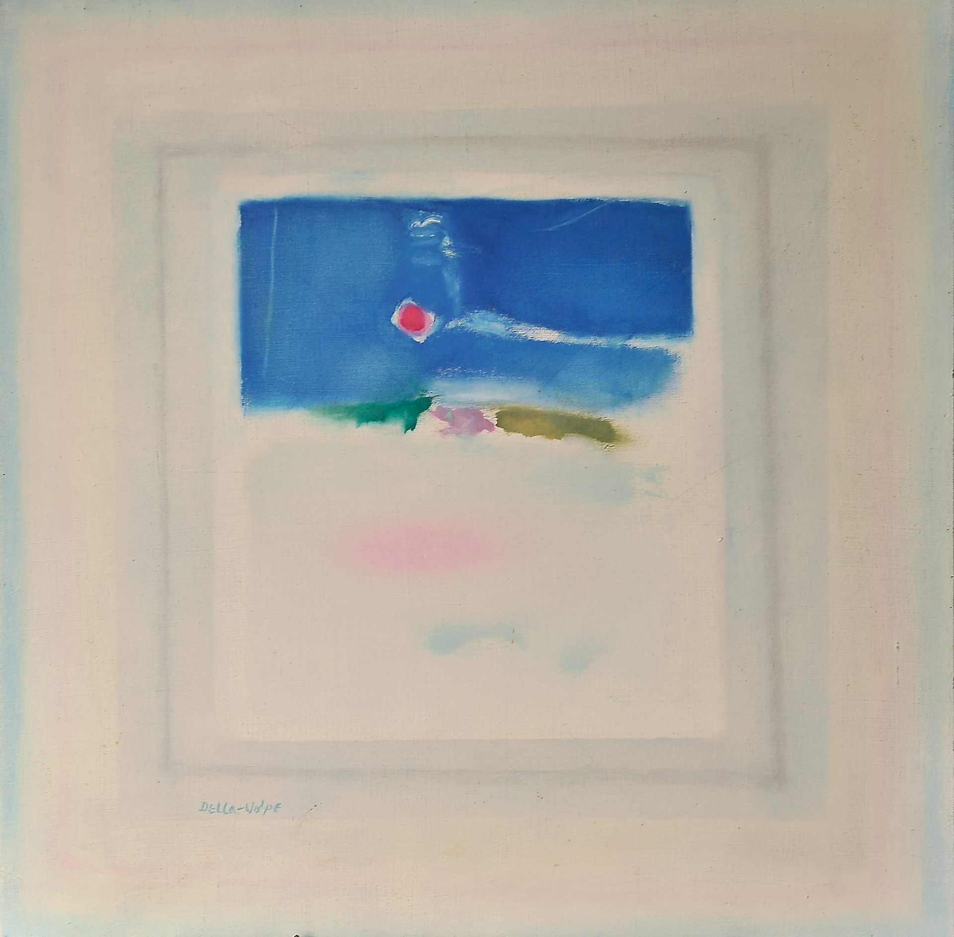 "Dunes and Setting Sun" 24x24, o/c,sll,(1976)