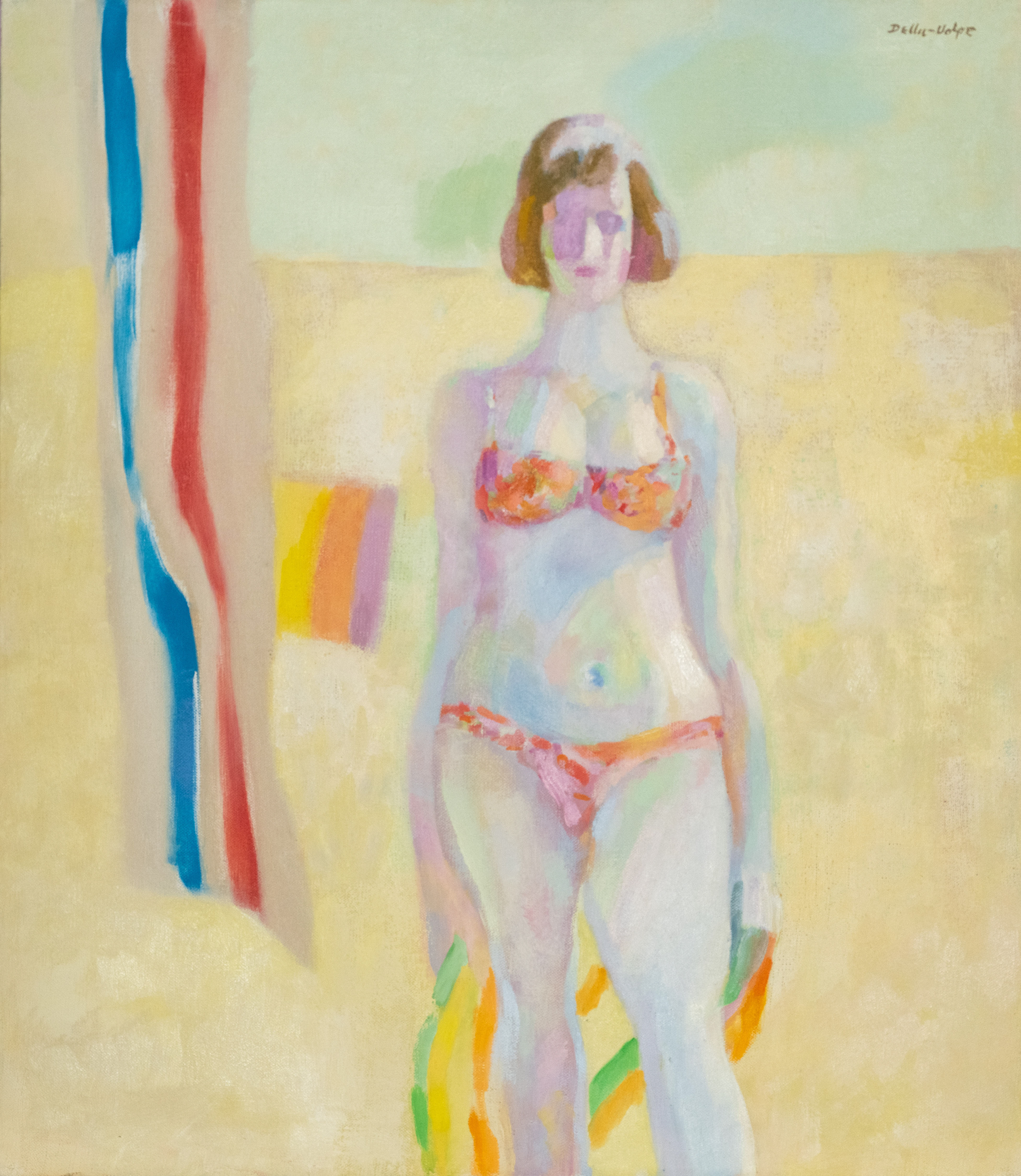 "Early Season Bather"30x26, o/c, sur ('94-'99) .