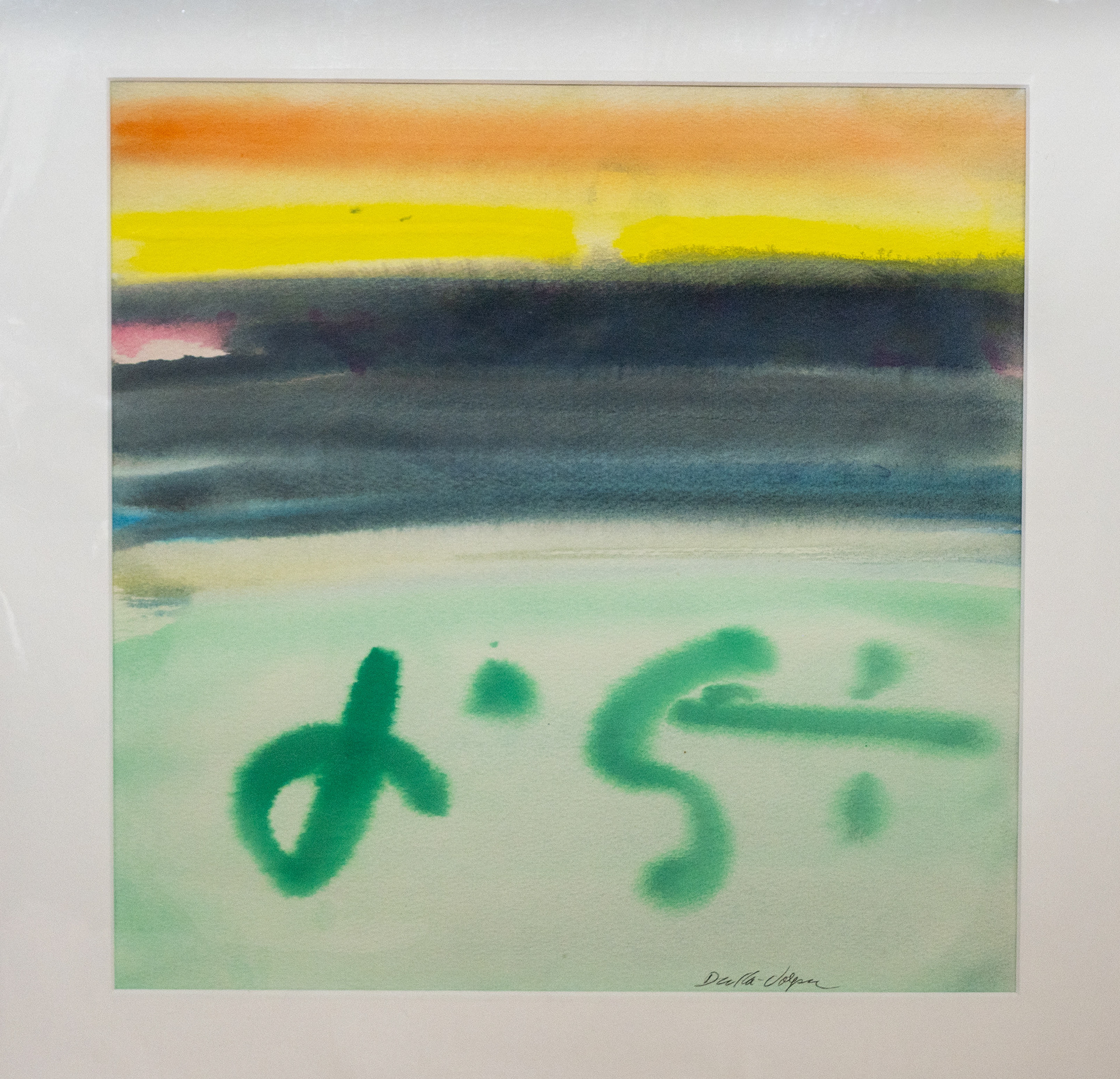 "Sunset and Seaweed" wc/paer 17x17 matted, slr