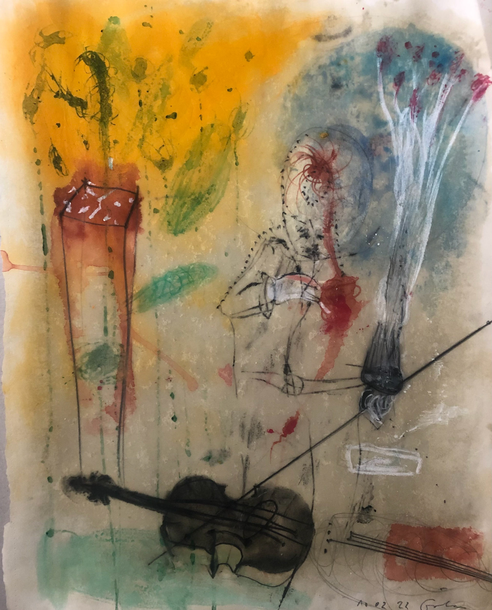 o.T., Papier, 30x40cm, 2022