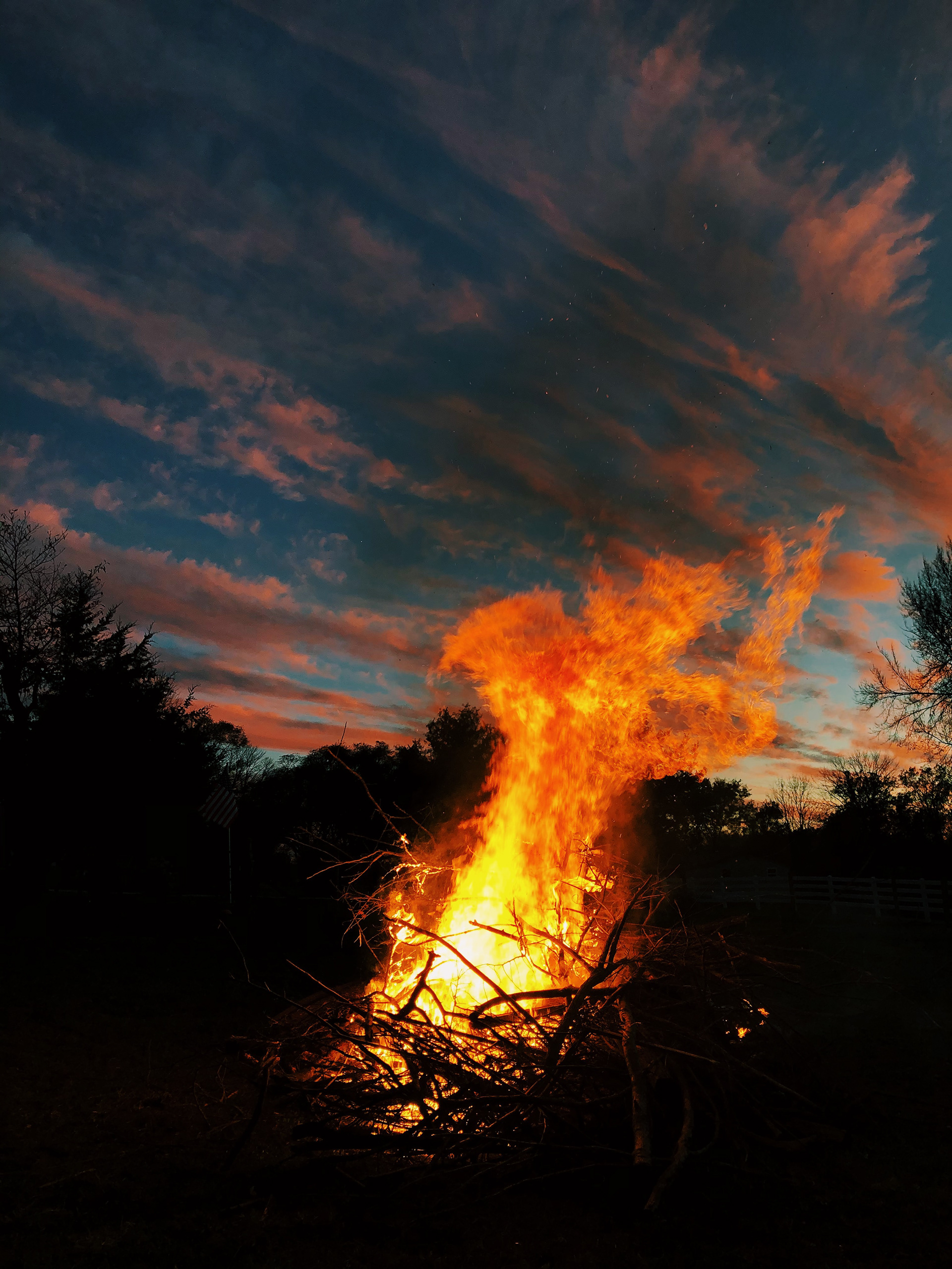 Bonfire; Troy, Missouri; October 2020.