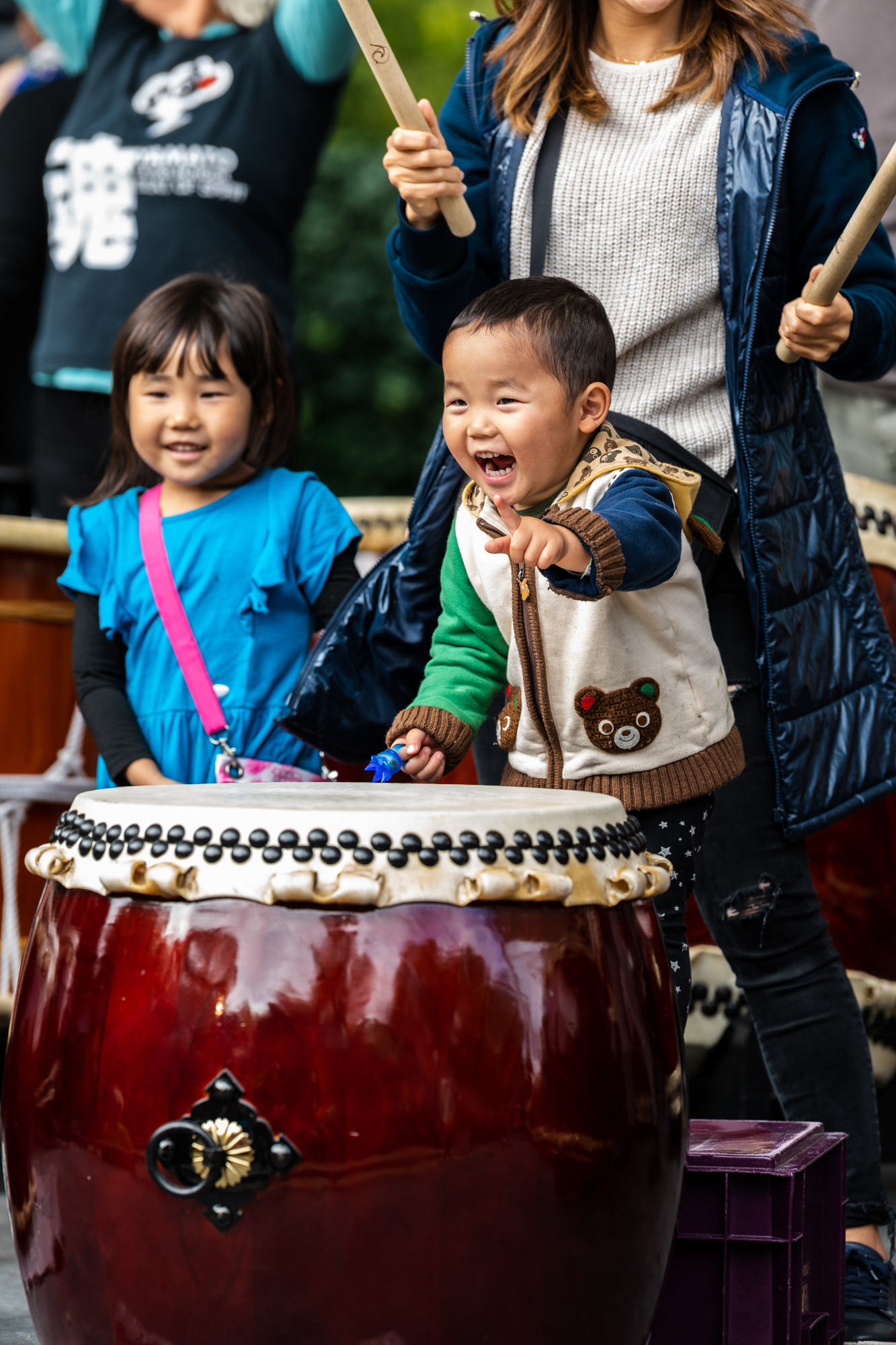 Taiko Festival te Den Haag. in beeld de Yamato drummer, wereldberoemd op het gebied van Taiko drummen.