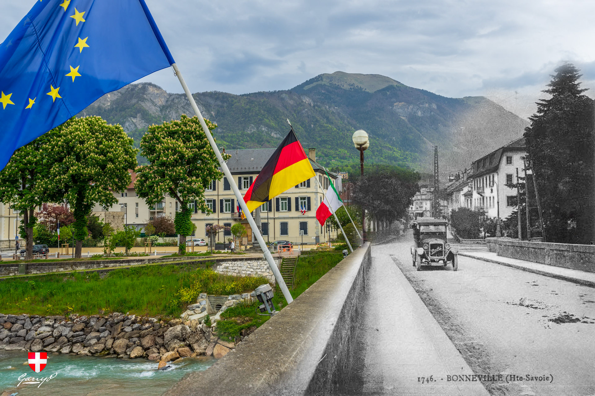 1746 - Bonneville ( Pont + old car )