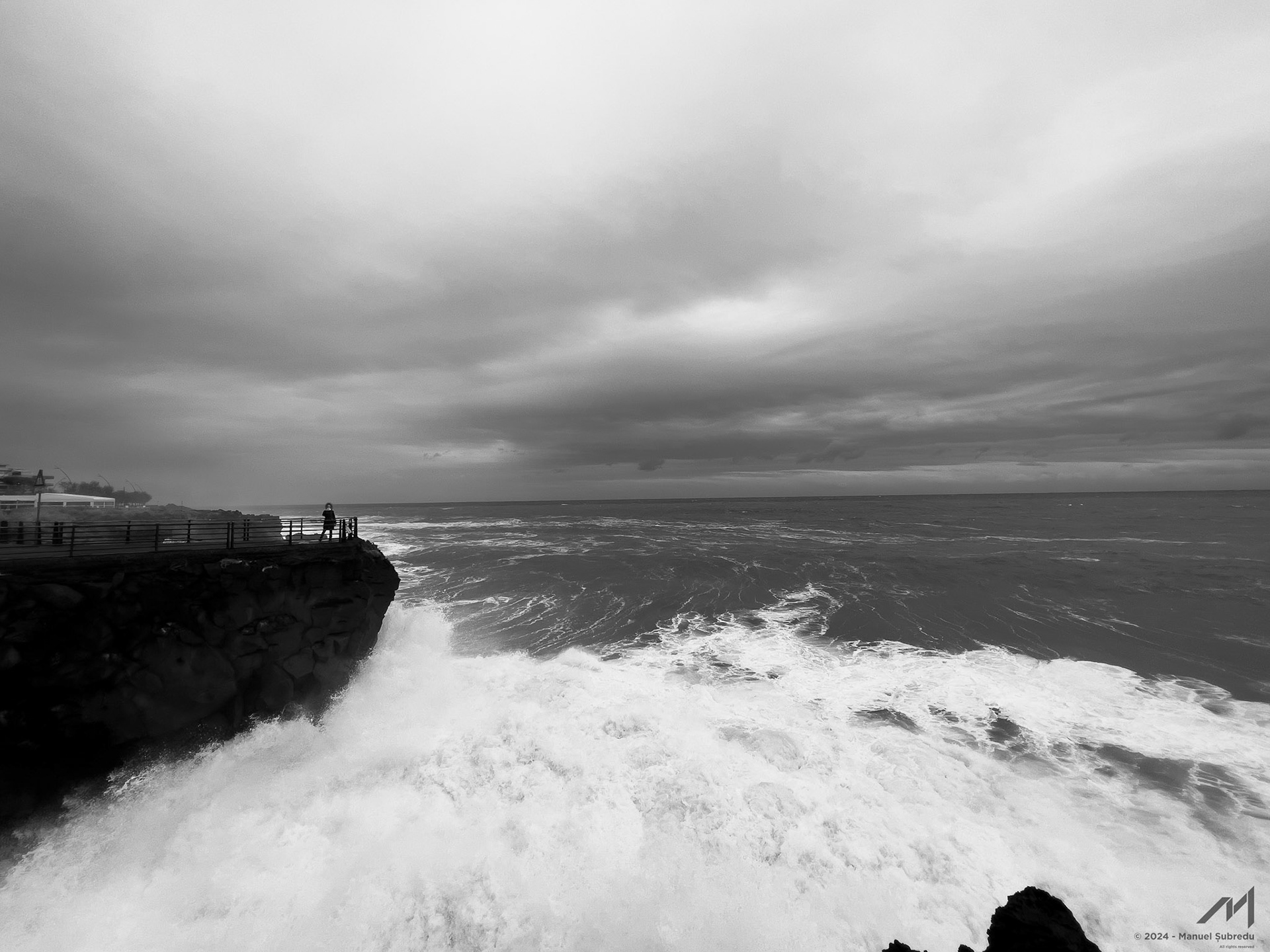Sea against land