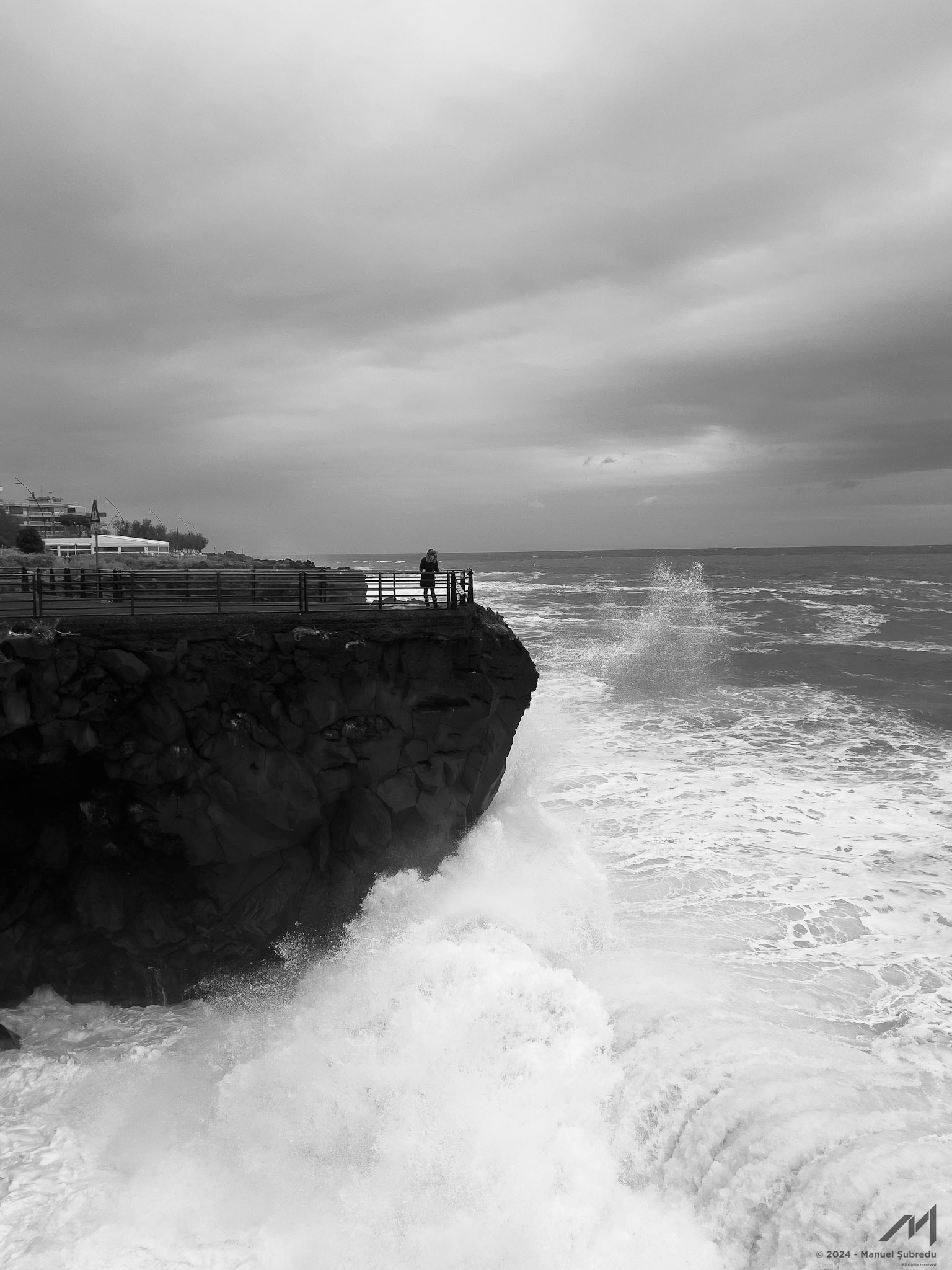 Sea against land