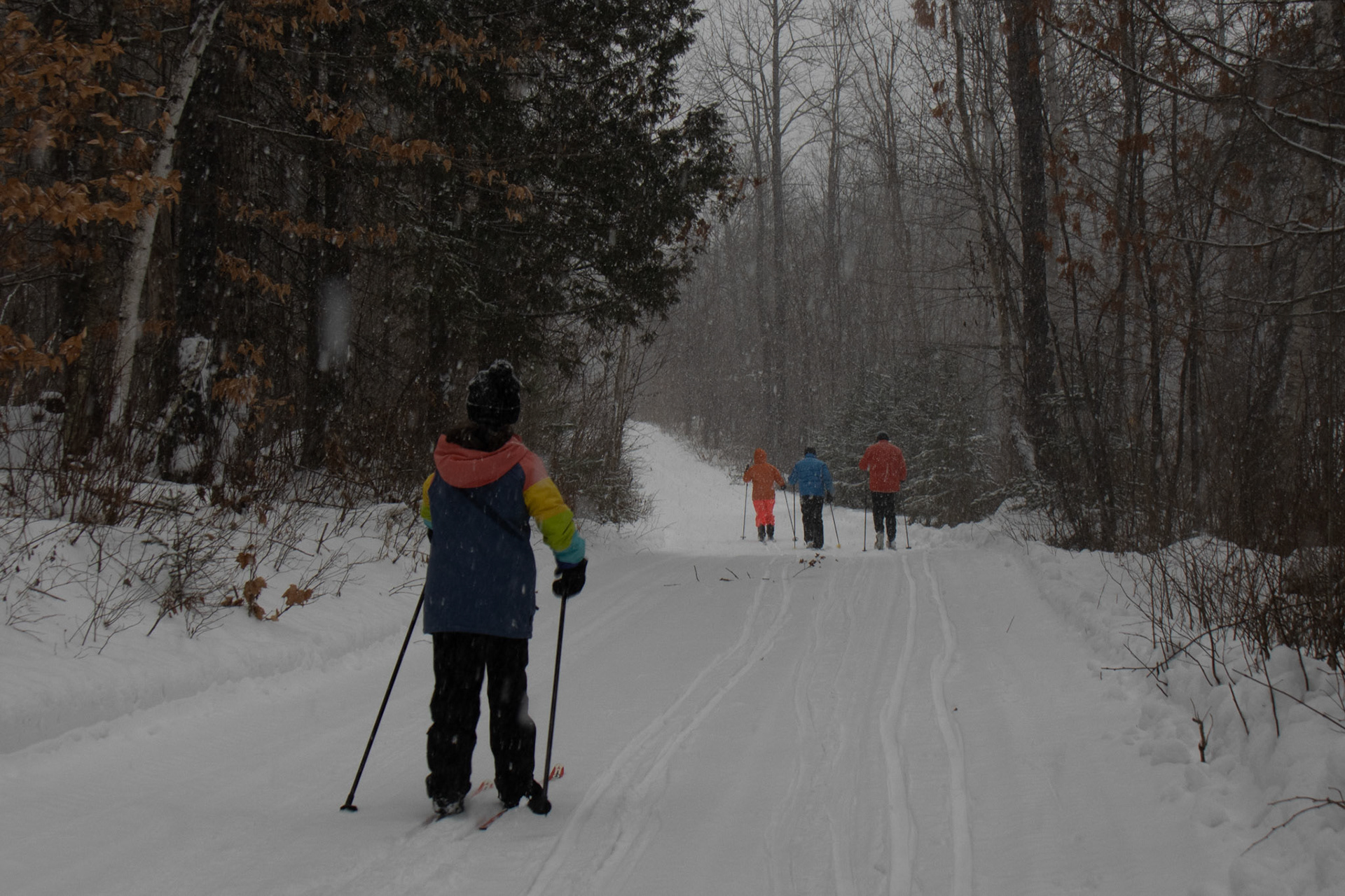 Family Ski #1 - Freida, Nili, Noam, Andy, & Art behind the camera.