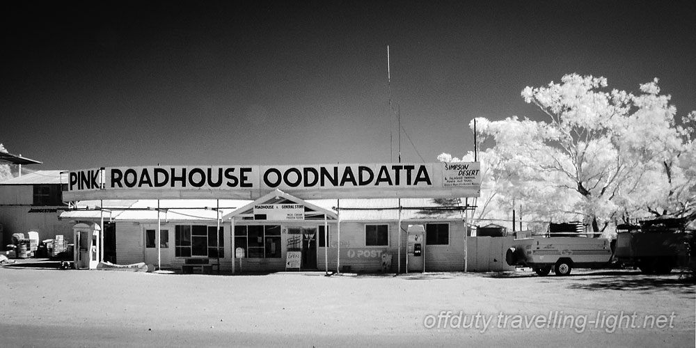 Pink Roadhouse at Oodnadatta, South Australia