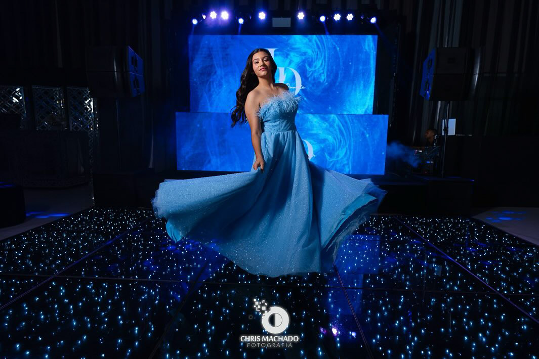 XV Anos - Temático Glitter Azul