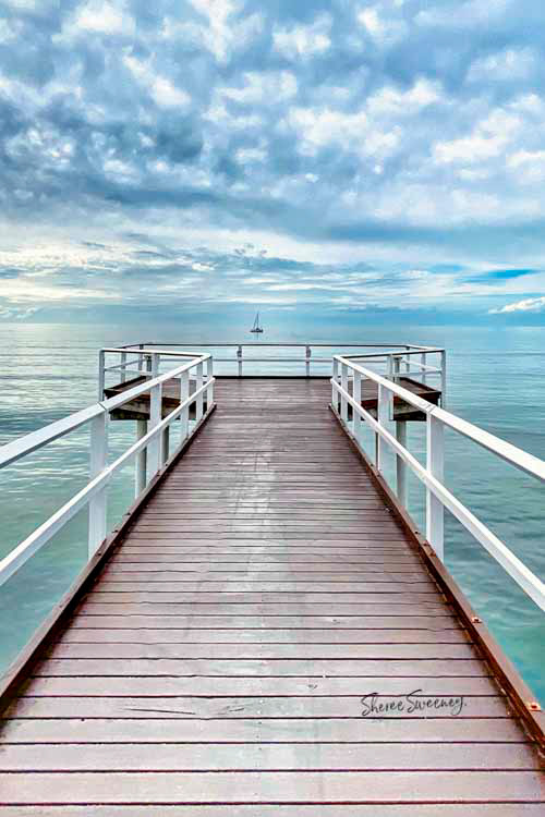 Metallic Blue Jetty (Portrait), Scarness