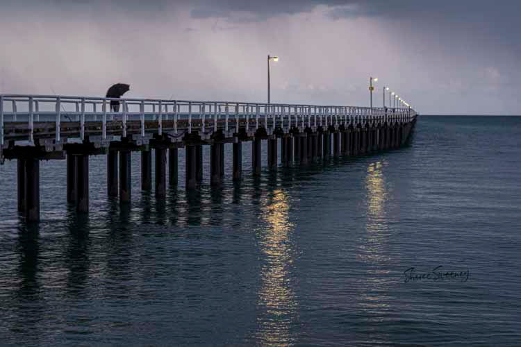 Umbrella on Pier, Urangan