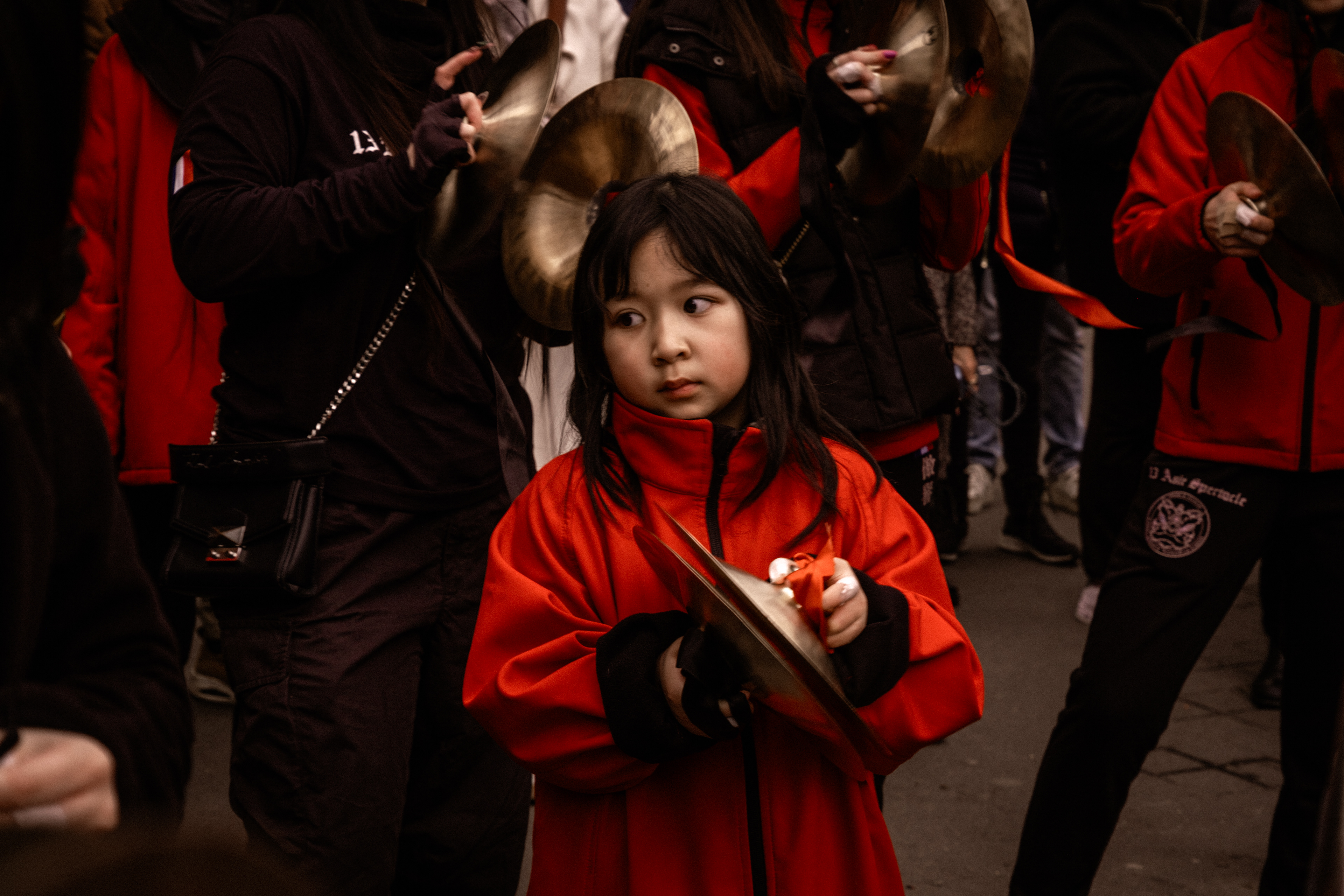 Lion Dance Franco Asiatique, the largest lion dance team in France, performed during the parade in Paris, February 9, 2025.