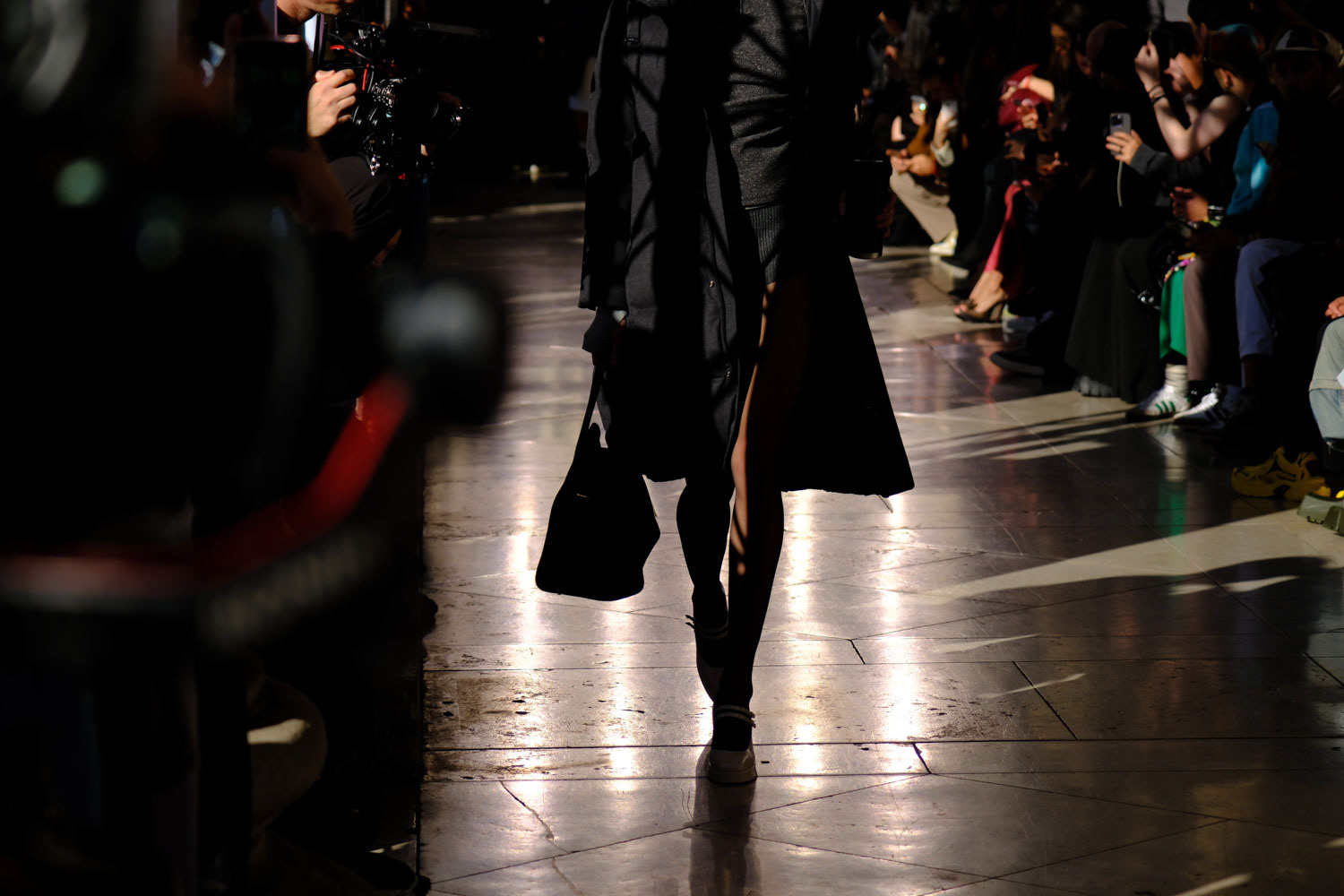 A model on the runway at Tranoi SS24 collection