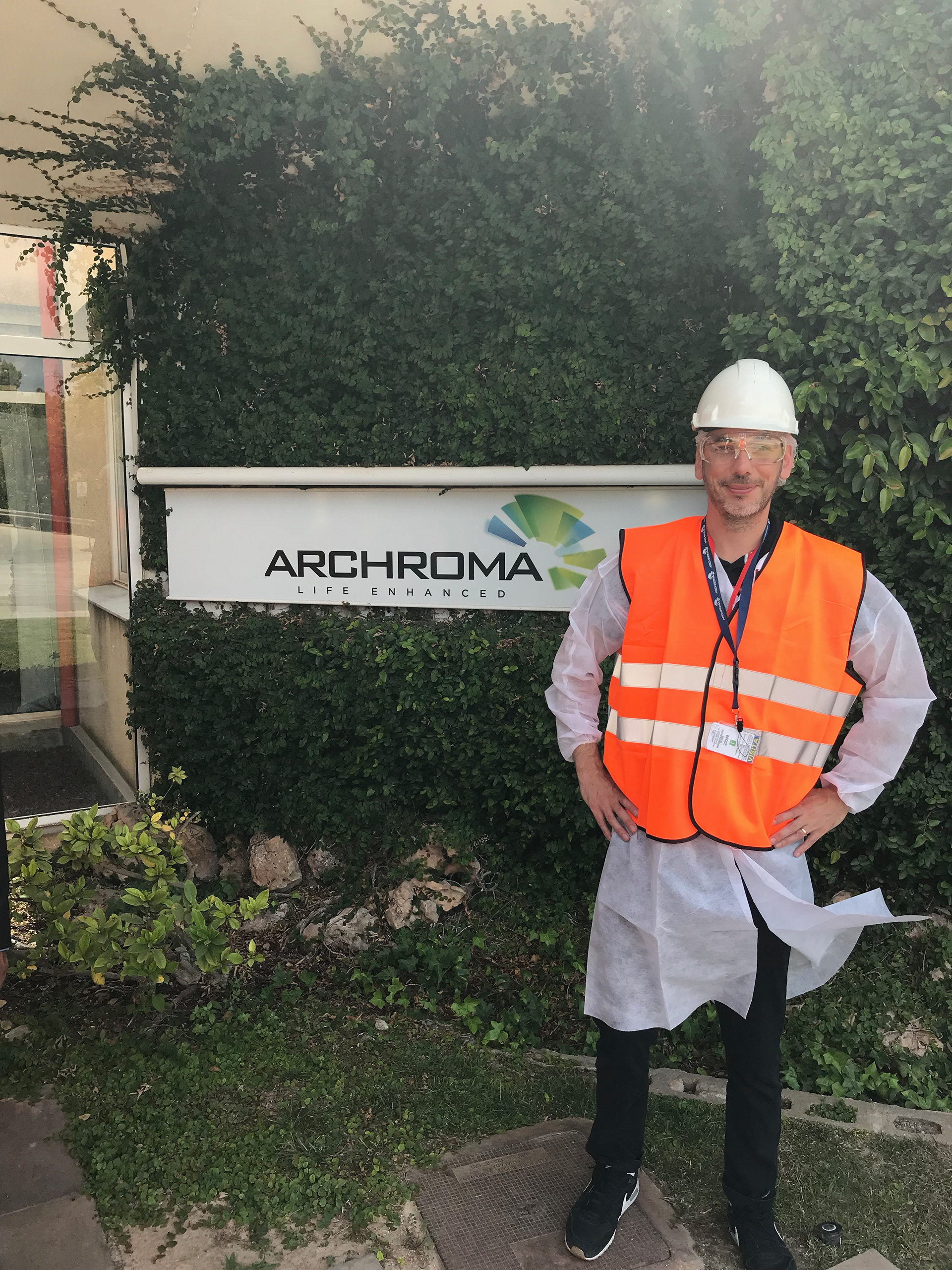 toured Archroma's EarthColors® sulfer dye production line in Castellbisbal, Spain