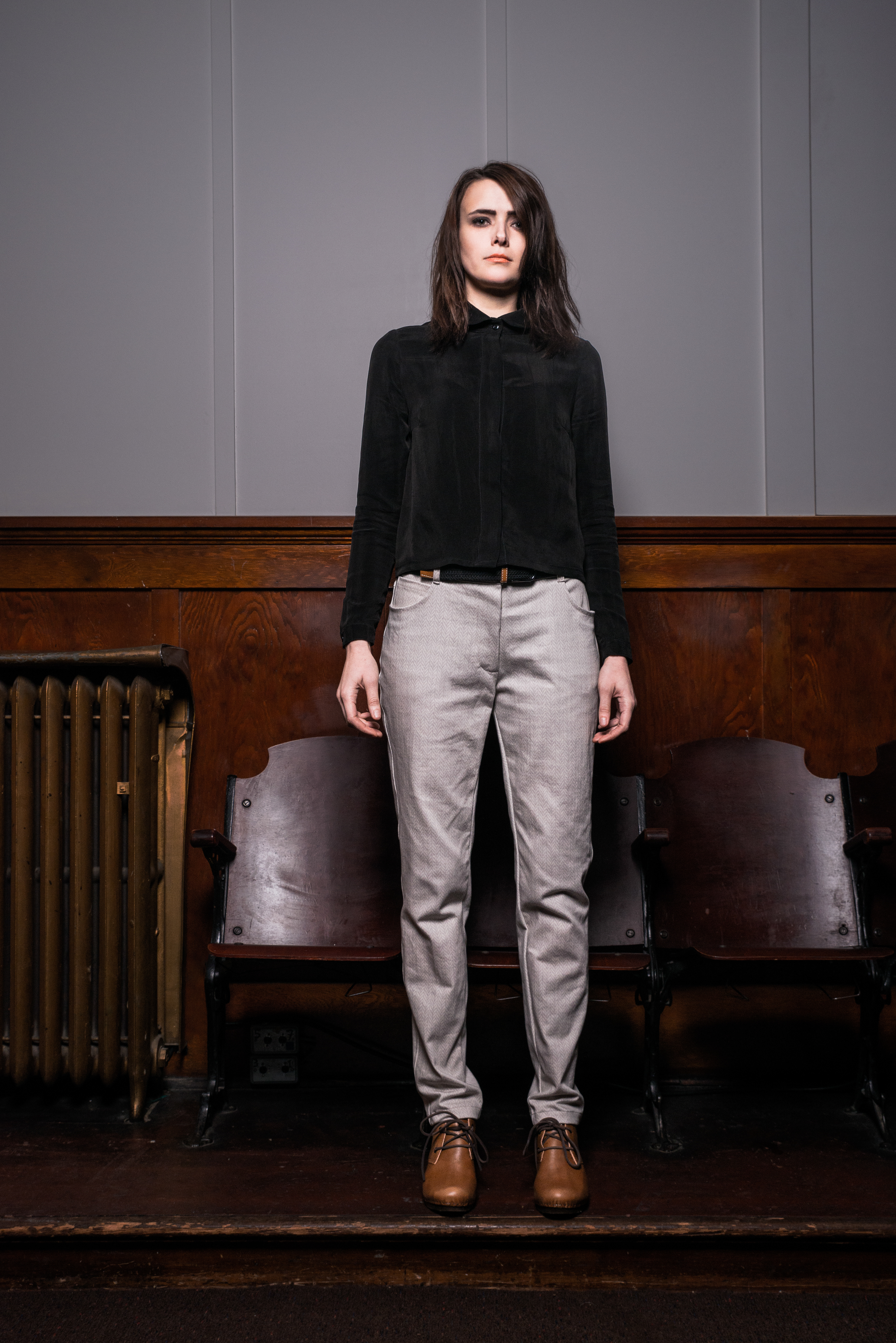 TENCEL blouse and digitally printed denim pants