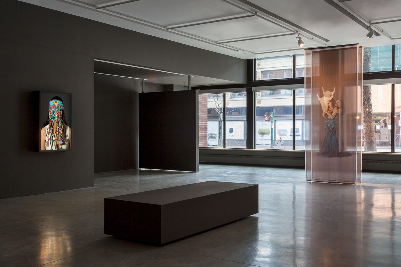 silk organza art print installation