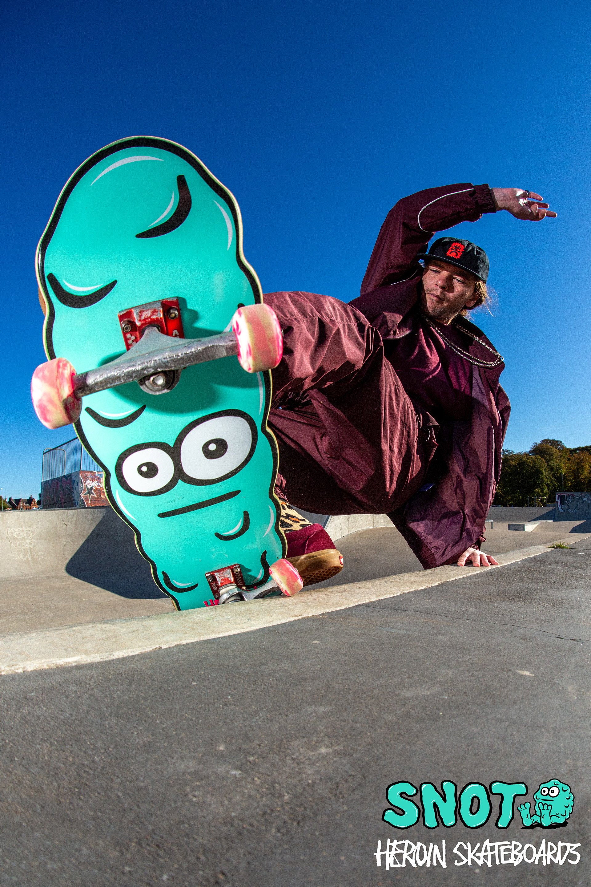 Heroin Skateboards / Snot Wheels Mock-up