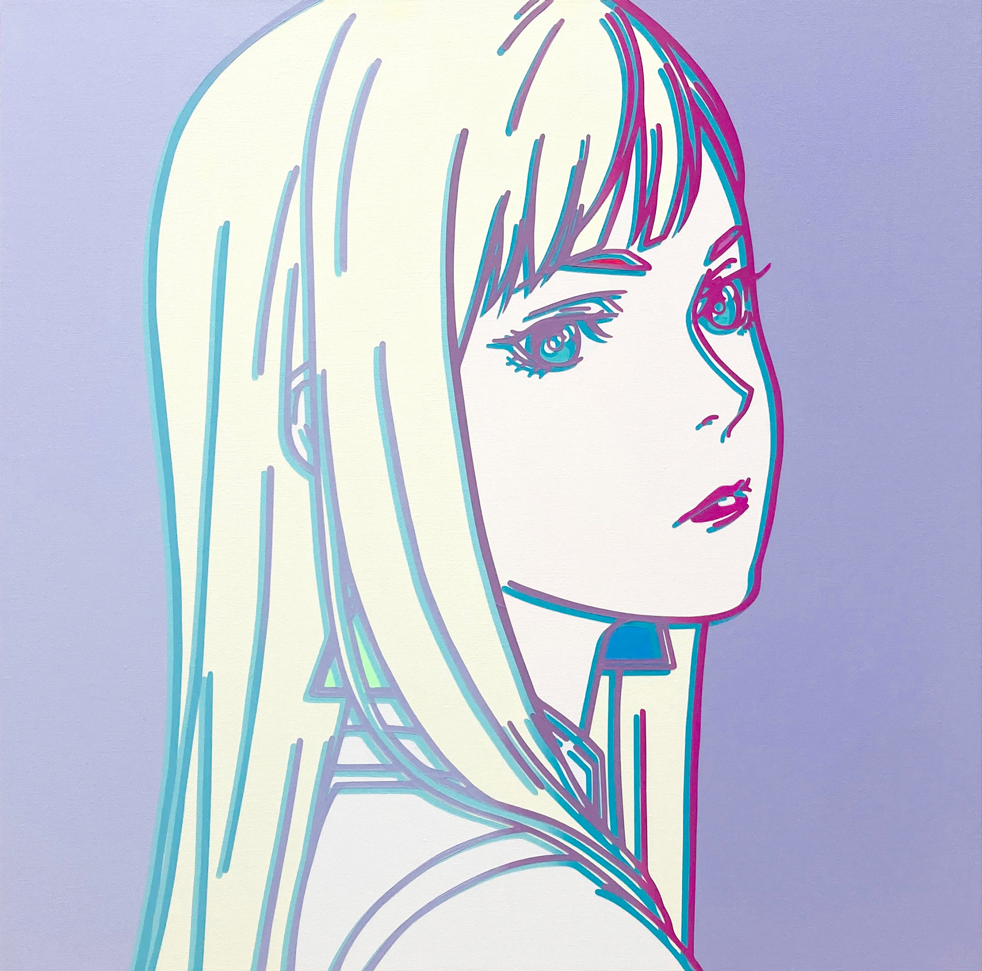 #167, Acrylic on canvas, 45.5 x 45.4 cm, 2023