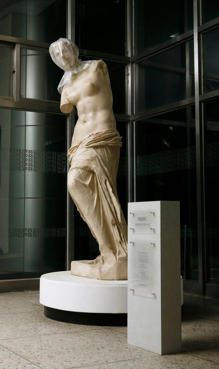 The Testament of Venus, FRP, vinyl, rope, painted MDF, acrylic board, dimensions variable, 2007