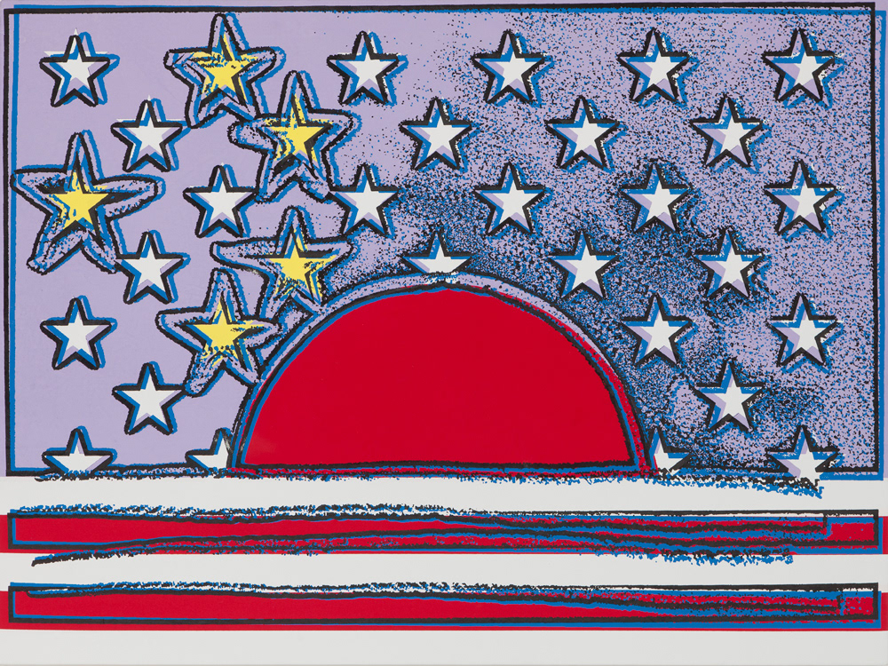 Sunset in Korea, Silkscreen ink on canvas, 76.2 x 101.6 cm, 2012