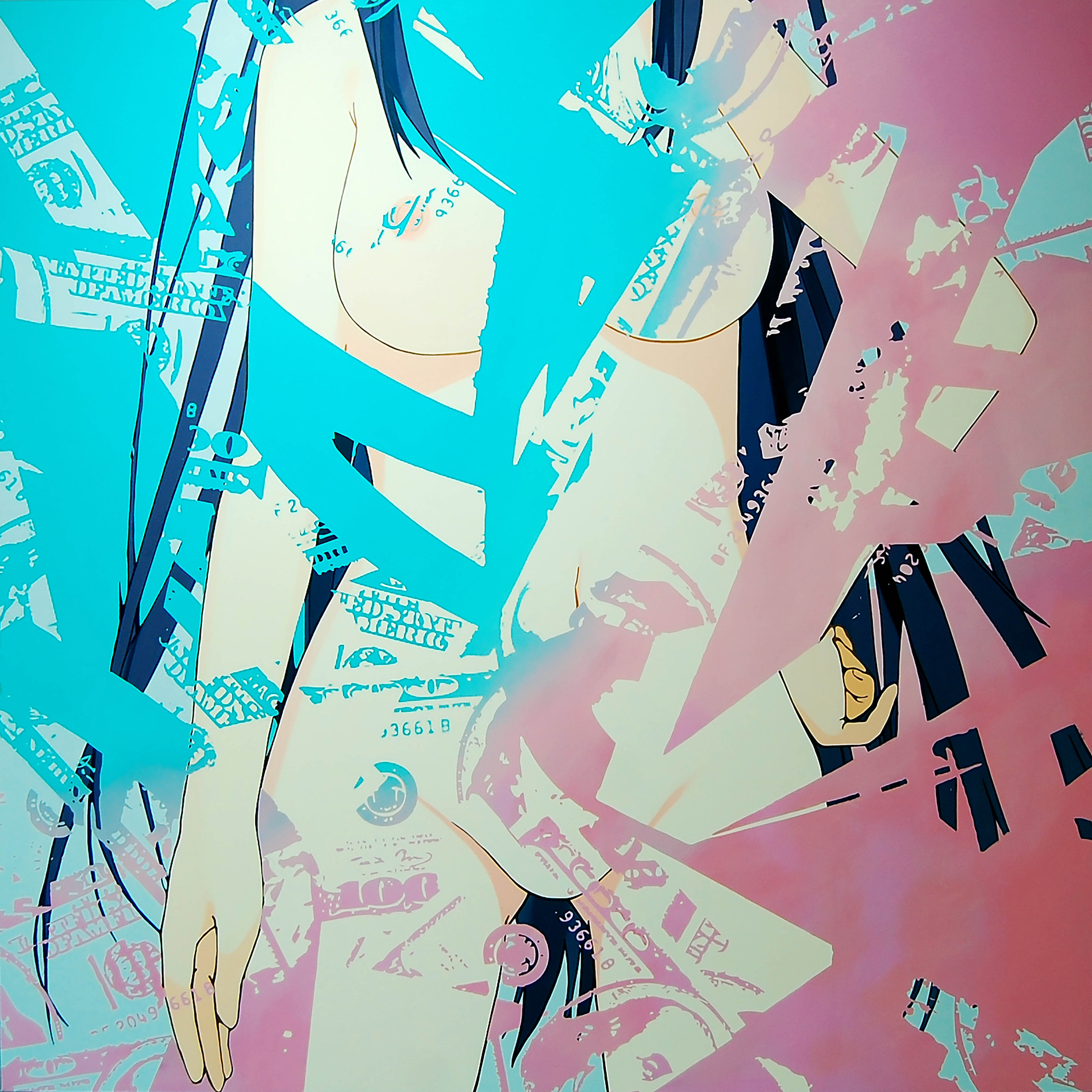 A Girl in the Trap, Oil on canvas, 130 x 130 cm, 2016