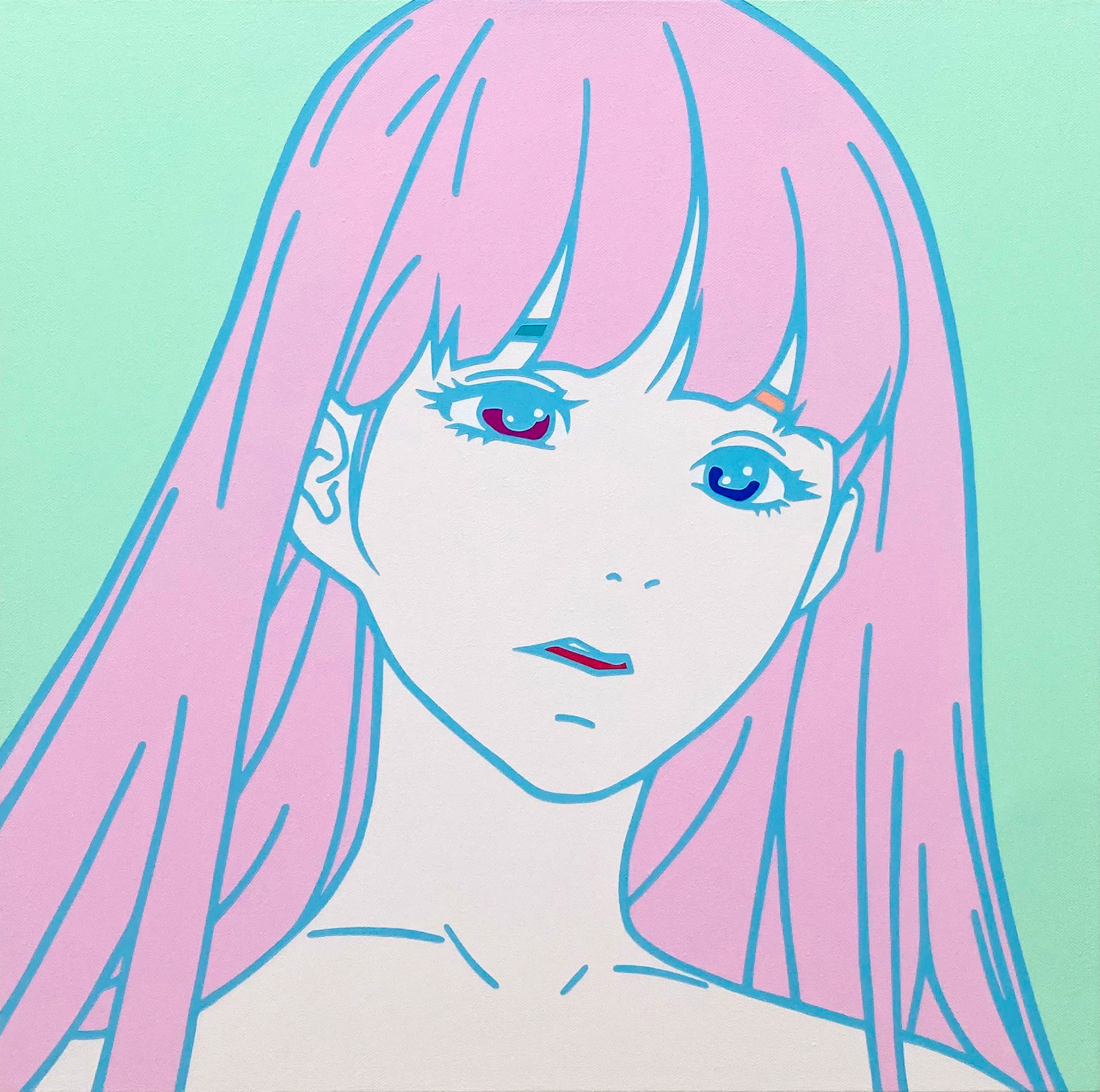 #224, Acrylic on canvas, 45.5 x 45.4 cm, 2023