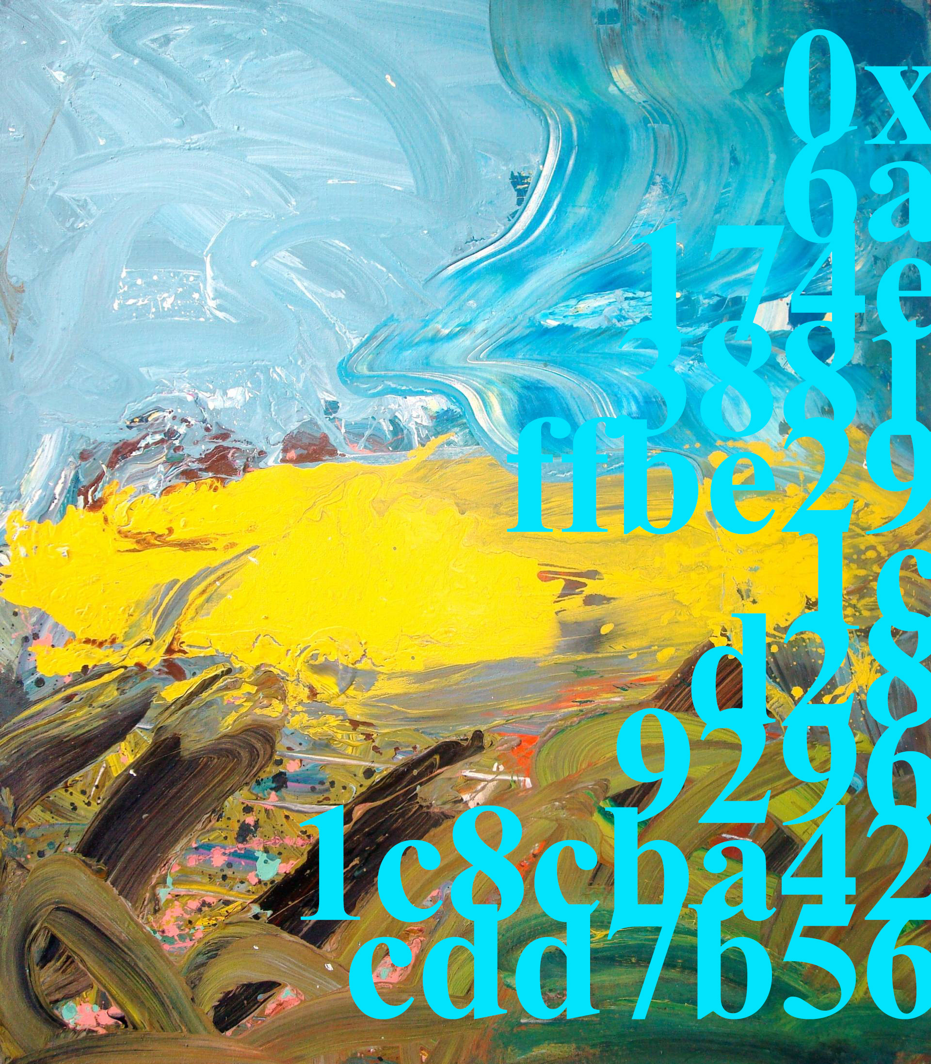 My Wallet of Ethereum in Upbit(De Kooning Light Blue), Digital Image, 2018