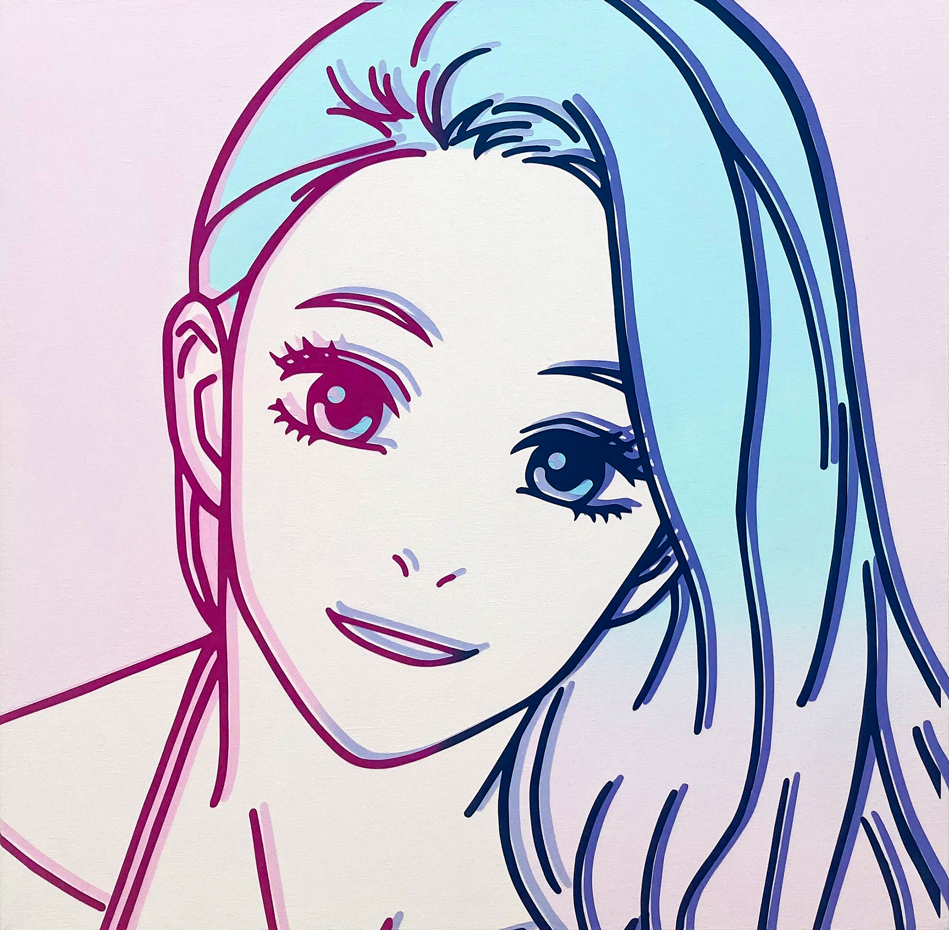 #247, Acrylic on canvas, 45.5 x 45.4 cm, 2023