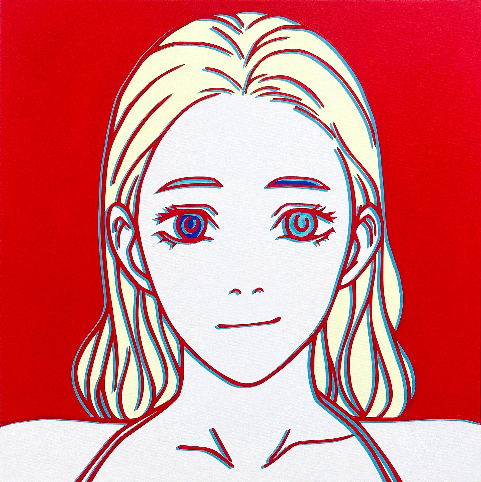 #61, Acrylic on canvas, 60.6 x 60.6 cm, 2023