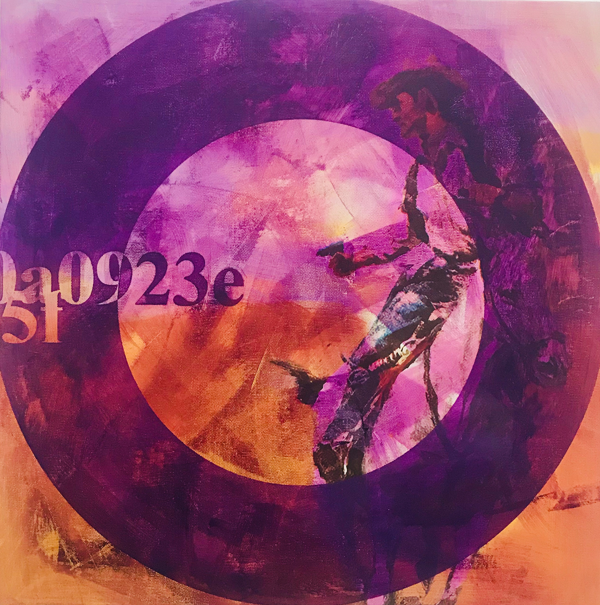 My Wallet of Ethereum in Binance part 2, Acrylic on printed canvas,  50 x 50 cm, 2018