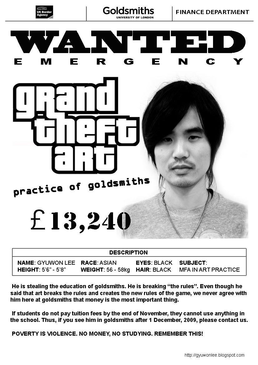 GTA practice of goldsmiths, black & white print, 29.7 cm x 21 cm, 2009