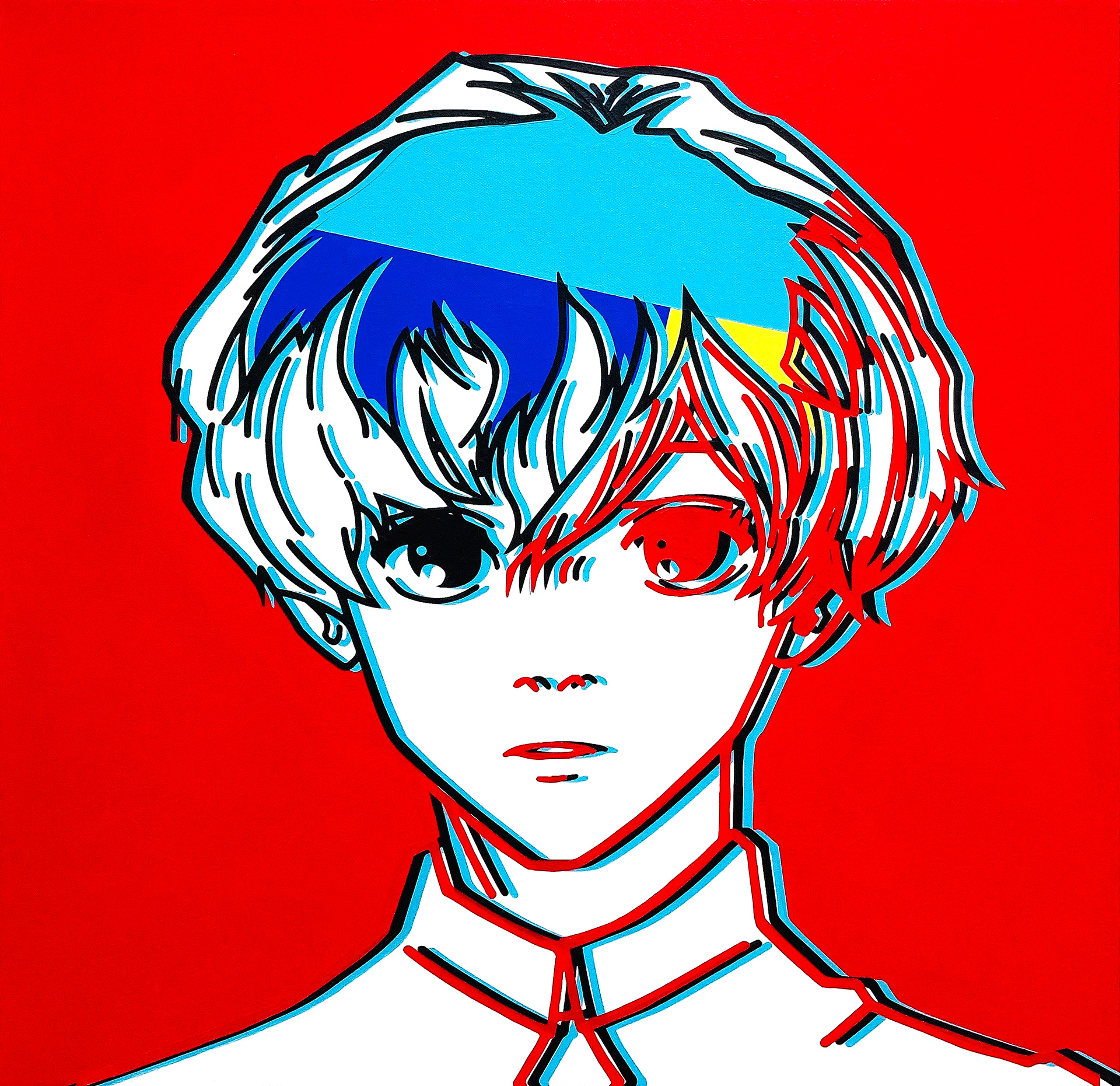 #23, Acrylic on canvas, 60.6 x 60.6 cm, 2022